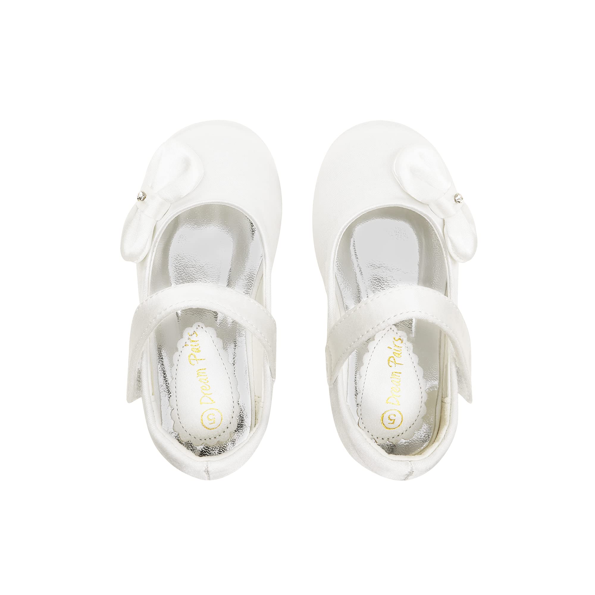 **DREAM PAIRS Toddler Girls Mary Jane Flats - Side Bow Ballet Shoes for Toddlers & Little Girls | Comfortable Dress Shoes for Weddings, Parties & Special Occasions**