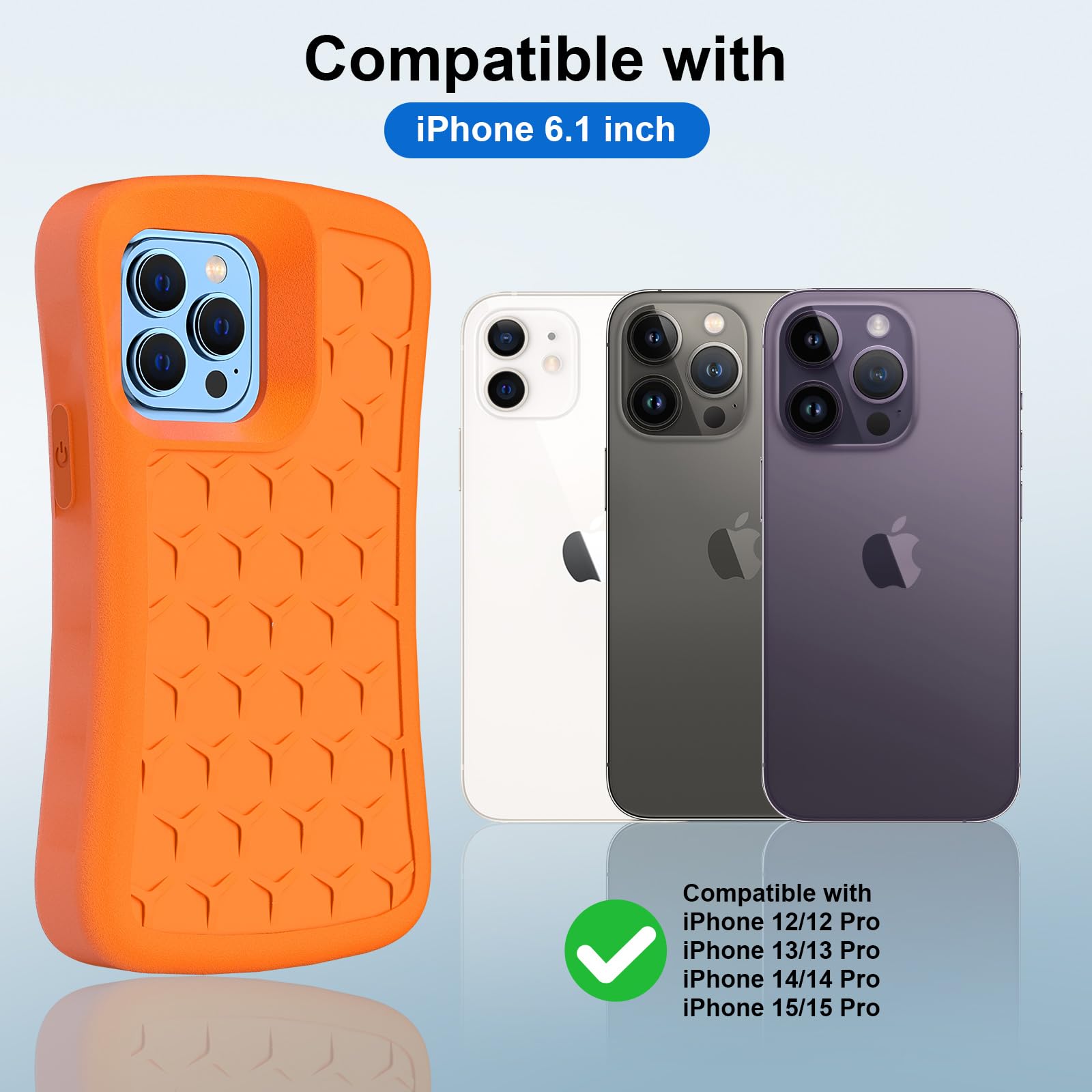SUPFINE Floating Phone Case for iPhone 15/15 Pro/14/14 Pro/13/13 Pro/12/12 Pro - Waterproof EVA Foam Case with Dry Bag & Lanyard - 20FT Drop Protection - 6.1 Inch Orange - Perfect for Swimming, Boating, Beach & Outdoor Activities