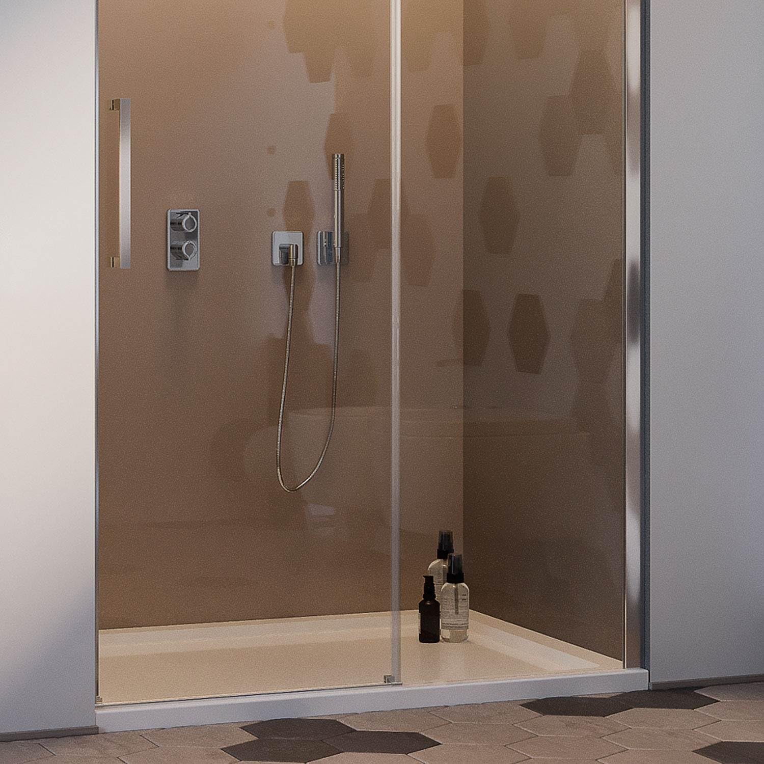 130CM x 200CM 8mm Clear Glass Left-Hand Shower Enclosure with Easy-Clean Technology - Prime Model | Perfect for Modern Bathrooms & Space-Saving Solutions