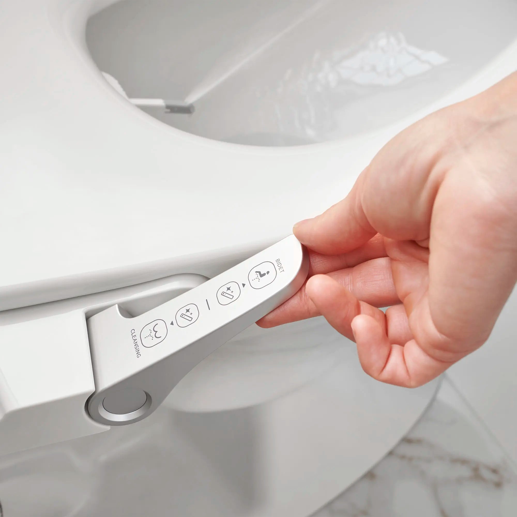 AquaWash® Slim Non-Electric Bidet Toilet Seat - Manual Operation, Easy Installation, Hygienic Cleaning for Bathroom & Spa Use