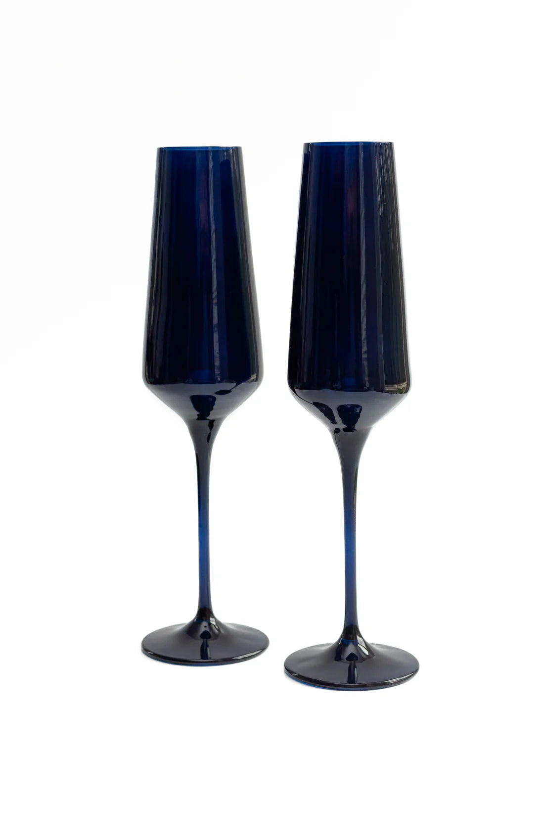Elegant Estelle Colored Glass Champagne Flute Set of 2 - Perfect for Weddings, Anniversaries & Romantic Celebrations