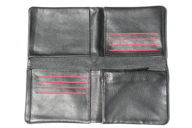Premium Cross Fold Wallet for Men - Slim RFID Blocking Leather Wallet - Perfect for Travel, Business & Everyday Use