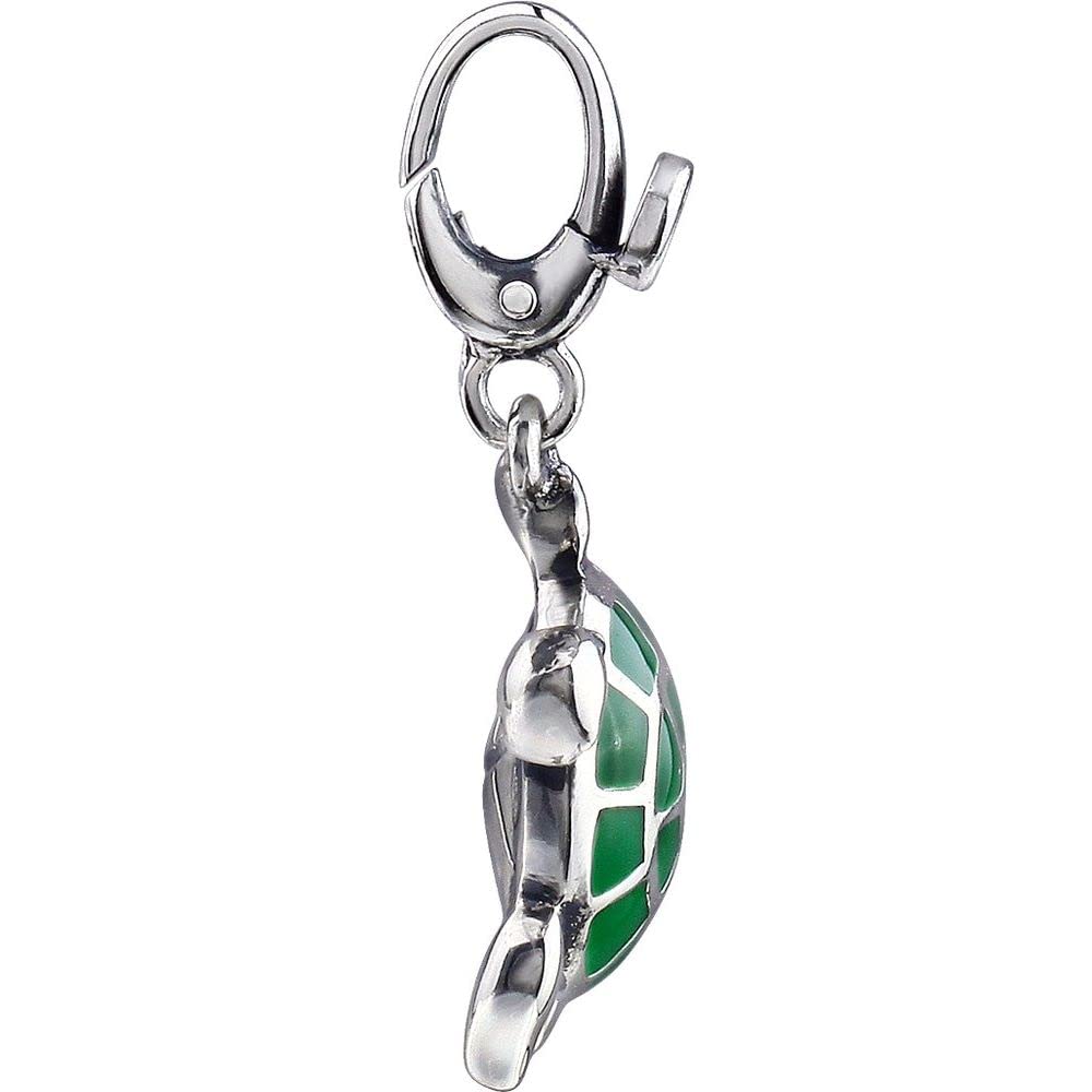 Sterling Silver Enamel Turtle Charm Pendant Necklace for Women - Dainty Handmade Jewelry Gift for Her - Perfect for Birthdays, Anniversaries & Everyday Wear