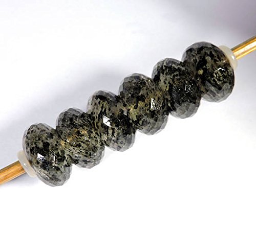 10-Piece Wholesale Natural Star Moss Gemstone Beads 14x8mm with Large Hole - European Charm Bracelet DIY Supplies for Jewelry Making & Crafting Projects