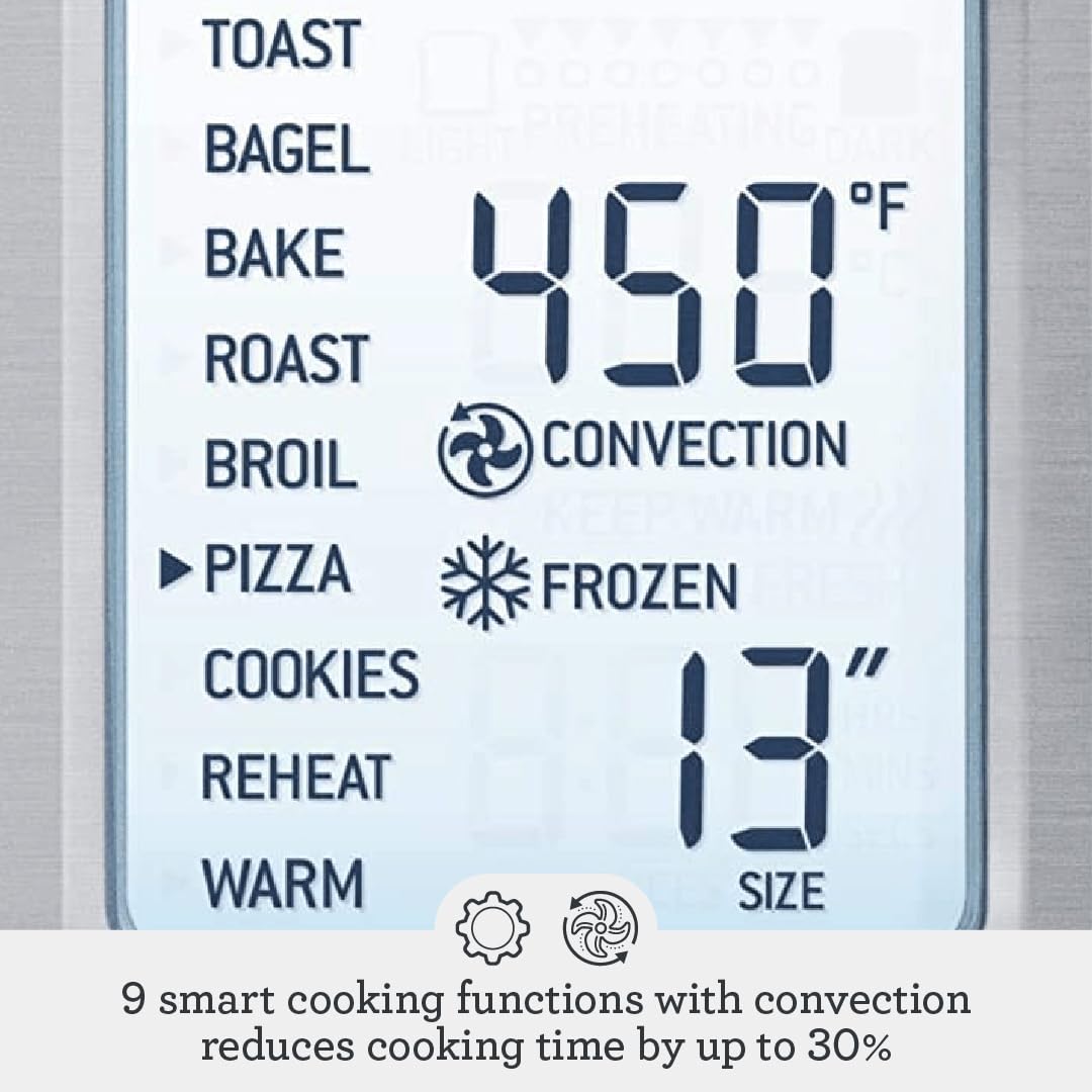 Breville BOV800XL Smart Oven Countertop Convection Toaster Oven - Brushed Stainless Steel - Perfect for Baking, Roasting & Broiling in Small Kitchens