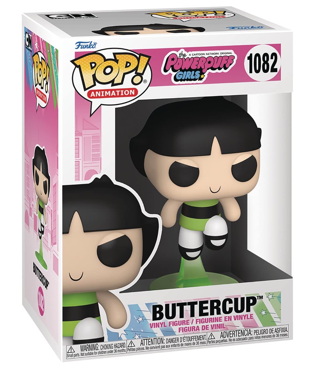 Funko Pop! Powerpuff Girls Buttercup Vinyl Figure with Pop Protector Case - Collectible Cartoon Character Toy for Display, Gifts & Anime Fans