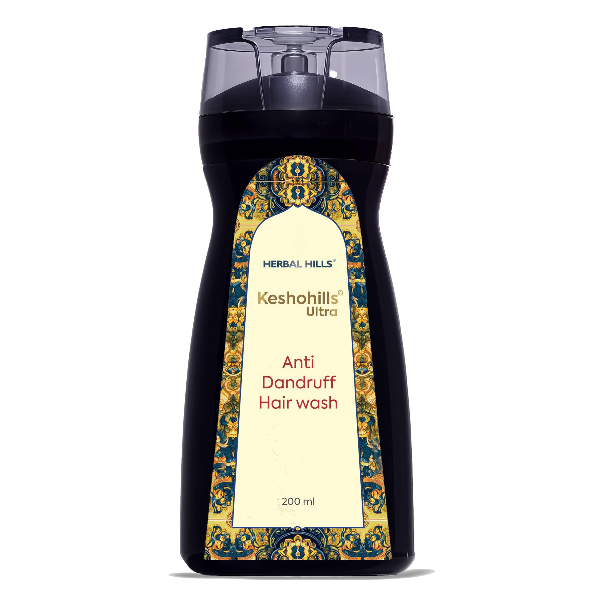 Herbal Hills Keshohills Ultra Hair Wash - 200ml Natural Herbal Shampoo for Hair Growth & Scalp Care | Perfect for Dry, Damaged Hair & Daily Use