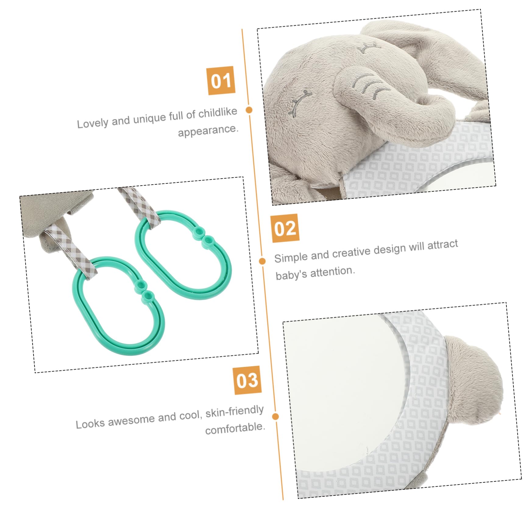 VICASKY 2-Piece Baby Hanging Toys for Crib - Soft Plush Animal Sensory Toys for Newborns & Infants | Perfect for Nursery Decor, Baby Shower Gifts & Early Childhood Development