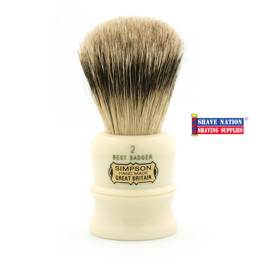 Simpsons Duke D2 Best Badger Shaving Brush for Men - Premium Wet Shaving & Grooming Kit Accessory for Luxury Beard Care at Home