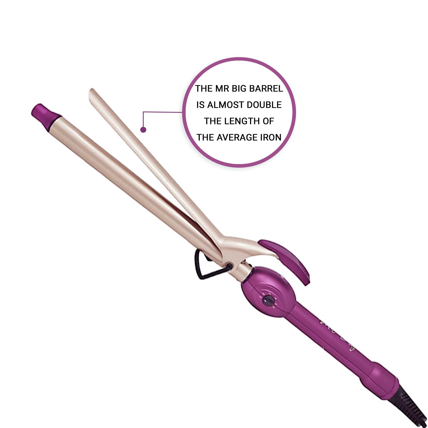 Mr Big Original Hair Curling Iron Wand - Best XL Styling Curling Iron for Long Hair, Creates Beach Waves & Loose Curls, 9.5