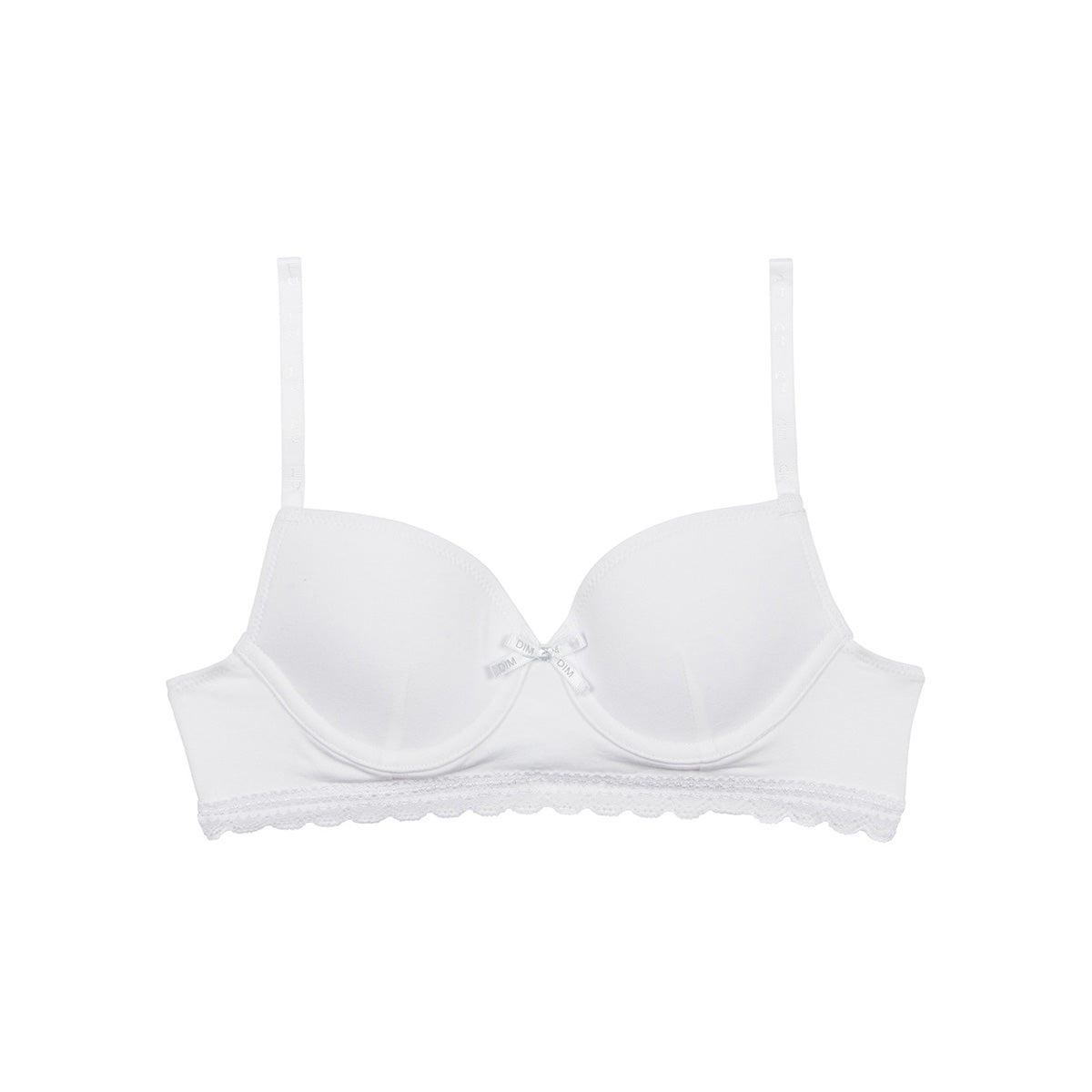 Trendy White Stretch Cotton Molded Cup Girls Bra - Perfect for School, Sports & Everyday Comfort