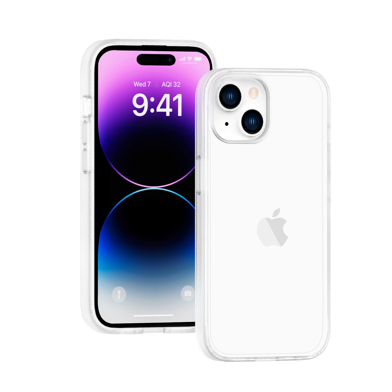 Premium Shockproof iPhone 15 Case - Clear Drop Protection Cover with Anti-Yellowing & Non-Marking Back | Raised Edge Screen & Camera Protection | Unisex Design for Everyday Use & Outdoor Activities