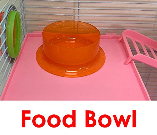 5-Tier Pink Hamster Cage - Spacious Mouse & Gerbil Mansion Habitat with Multi-Level Design | Perfect for Small Pet Homes, Play Areas & Cage Enrichment
