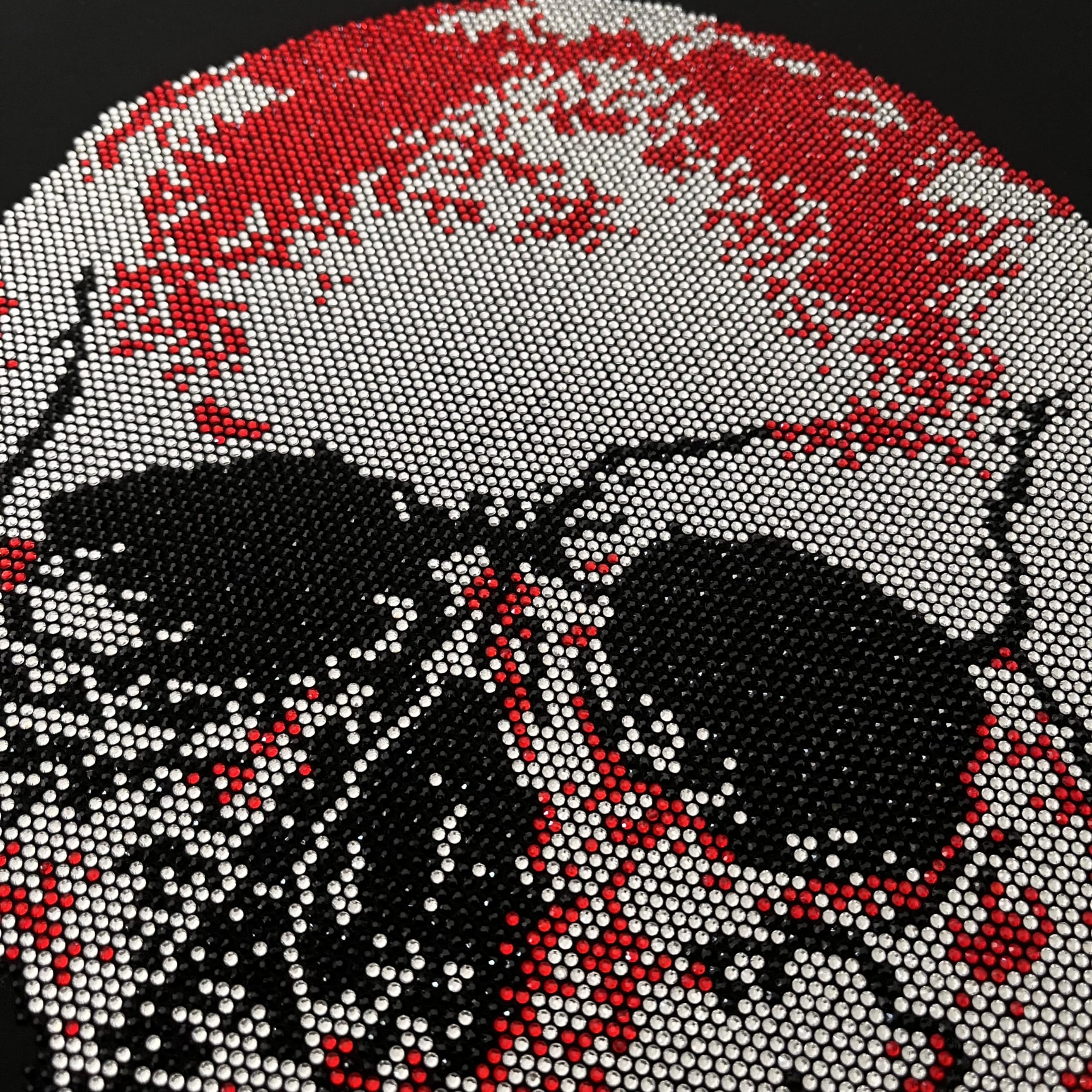 Rhinestone Red Skull Iron-On Patch for Jackets, Hats & Bags - DIY Embellishment for Punk, Gothic & Biker Fashion
