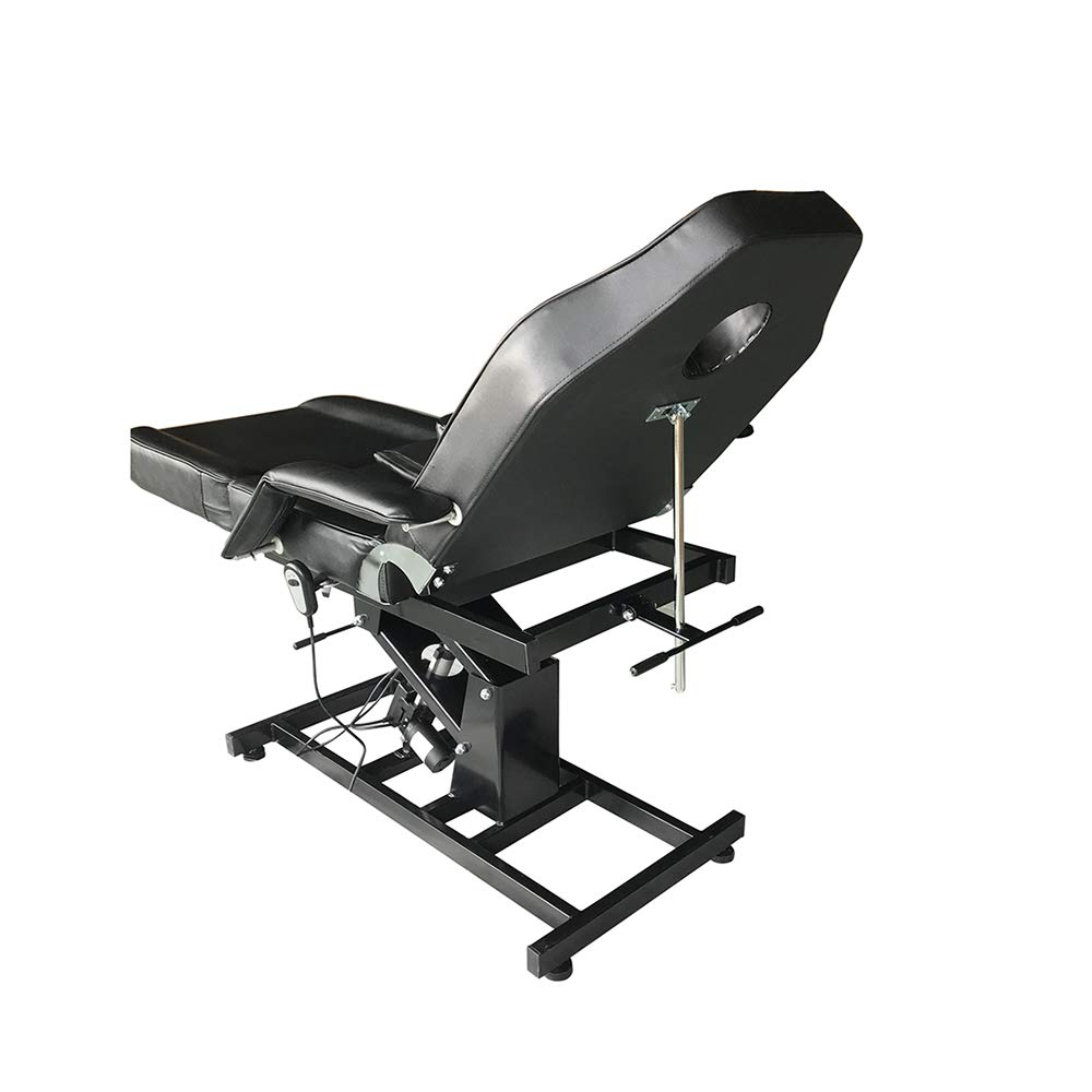 PALDIN 3-Section Adjustable Electric Massage Table - Professional Salon Recliner for Facial, Tattoo & SPA Treatments - Includes 2 Packages (White/Black) - Perfect for Beauty Clinics, Home Massage & Relaxation Therapy