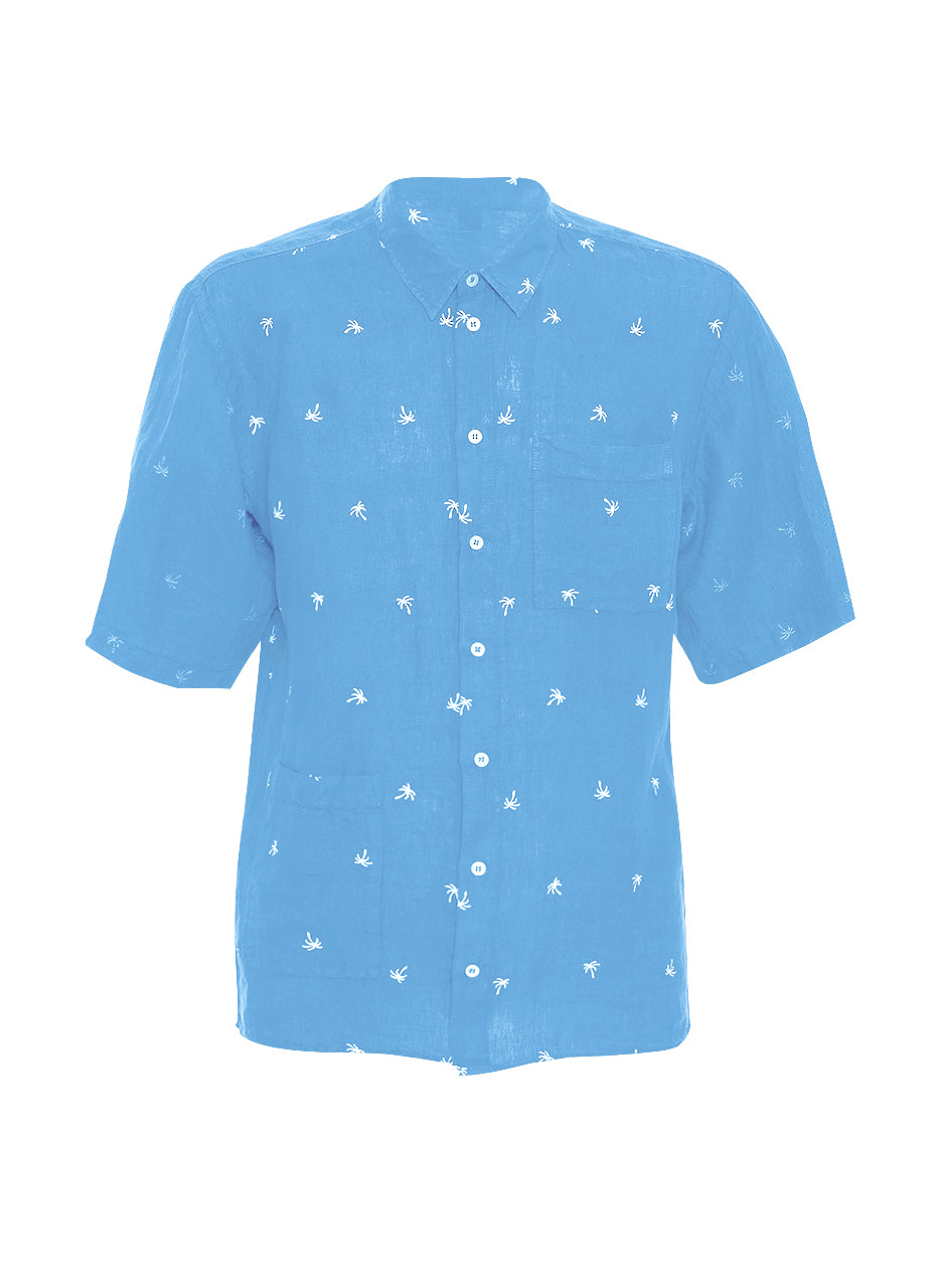 Men's Short Sleeve Casual Shirt - Breathable Cotton Comfort Fit for Summer, Outdoor & Work - Trendy Button Down Tee for Daily Wear