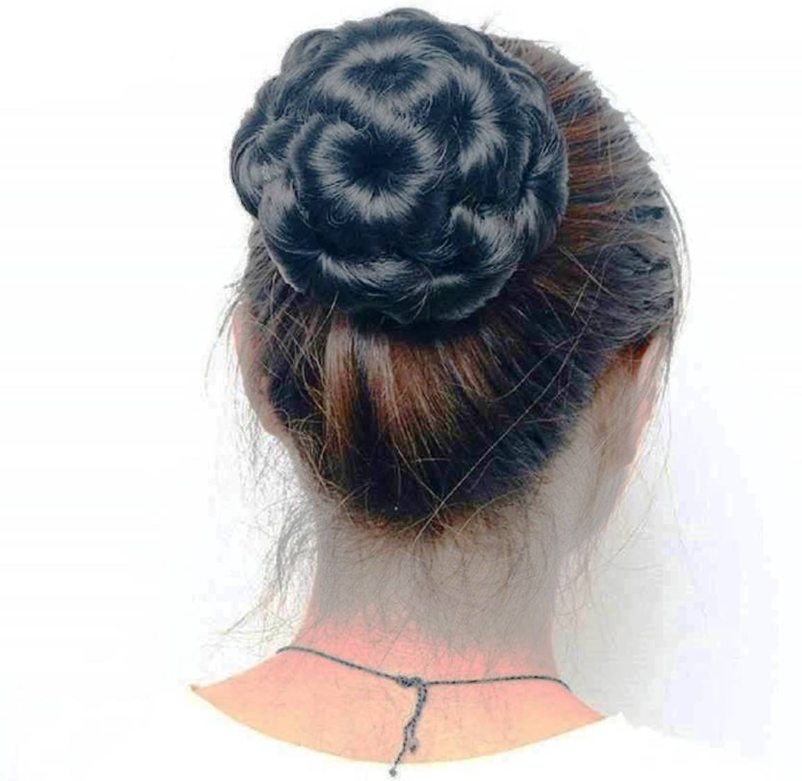 Pema Hair Extensions & Wigs - 1PC Ready-Made Synthetic Hair Bun for Women | Bridal Bun Extension | Faux Bun Updo | Juda Bun | Stylish Black Hairpiece for Weddings, Parties & Special Occasions