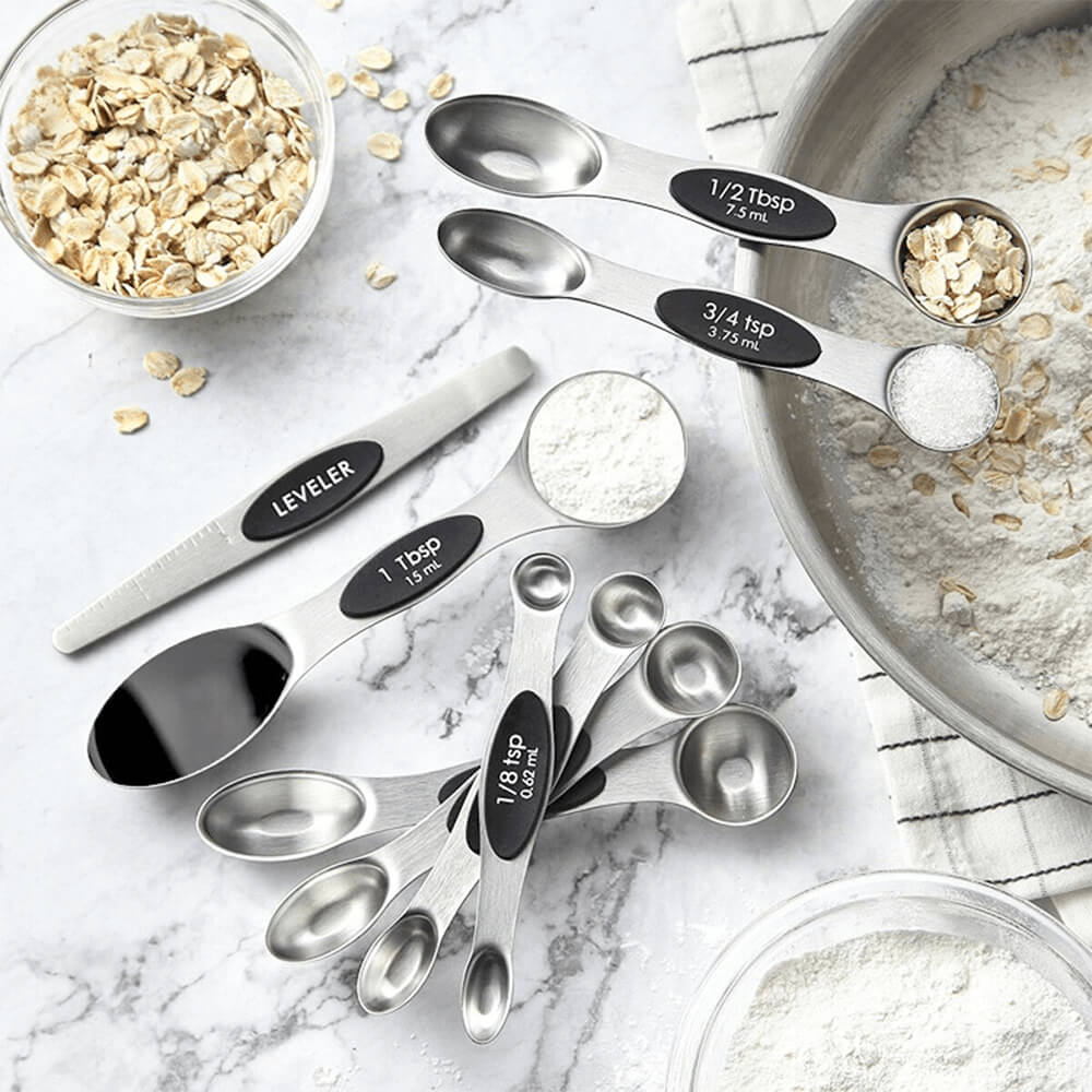 Giovanna Magnetic Measuring Spoons Set - 5-Piece Stainless Steel Kitchen Tools for Baking & Cooking | Perfect for Spices, Coffee, Flour | Stay Organized with Magnetic Design