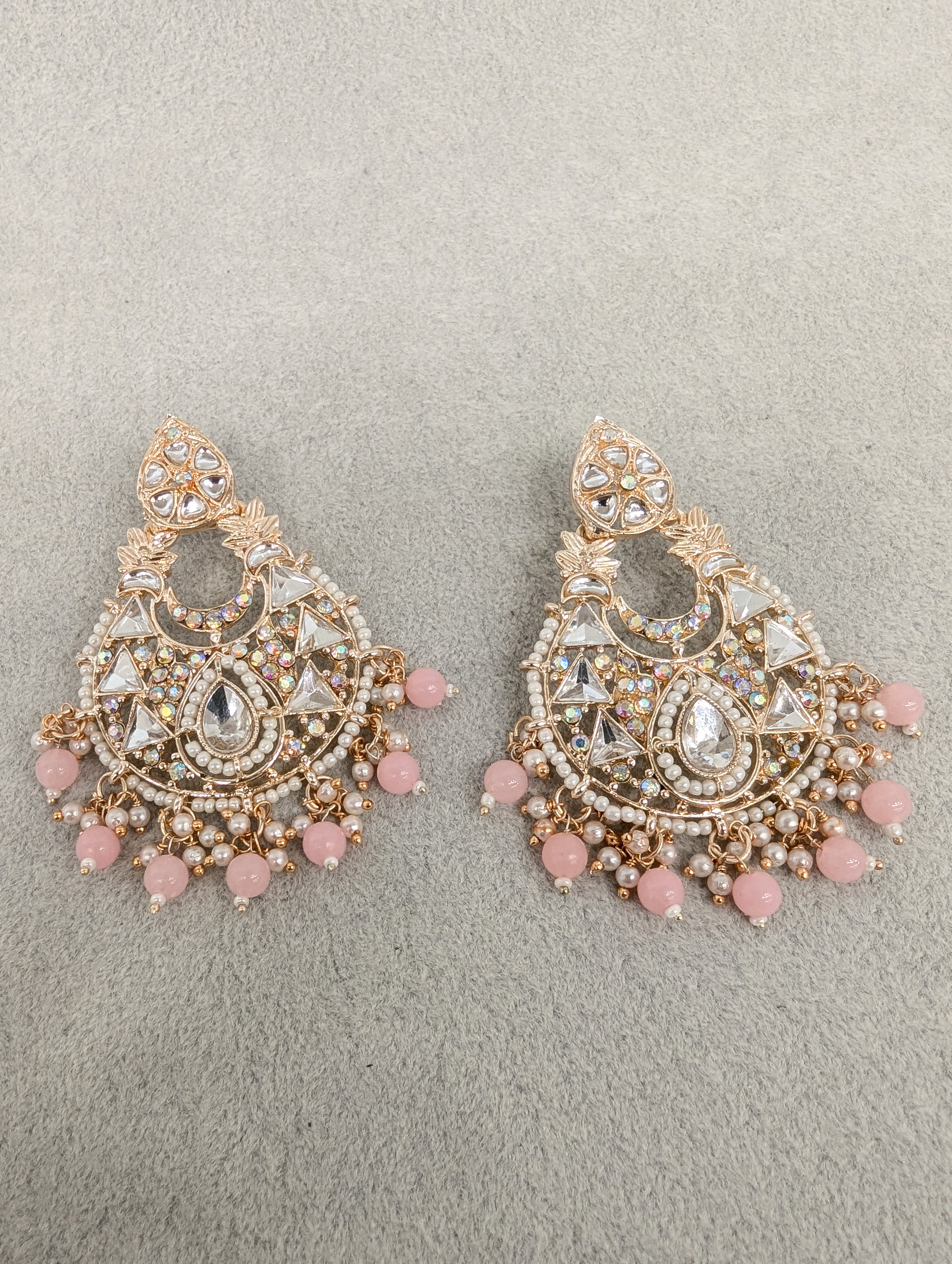 BHAVYA STONE EARRINGS for Women - Handmade Boho Ethnic Jewelry - Lightweight Dangle Earrings for Everyday Wear, Parties & Weddings