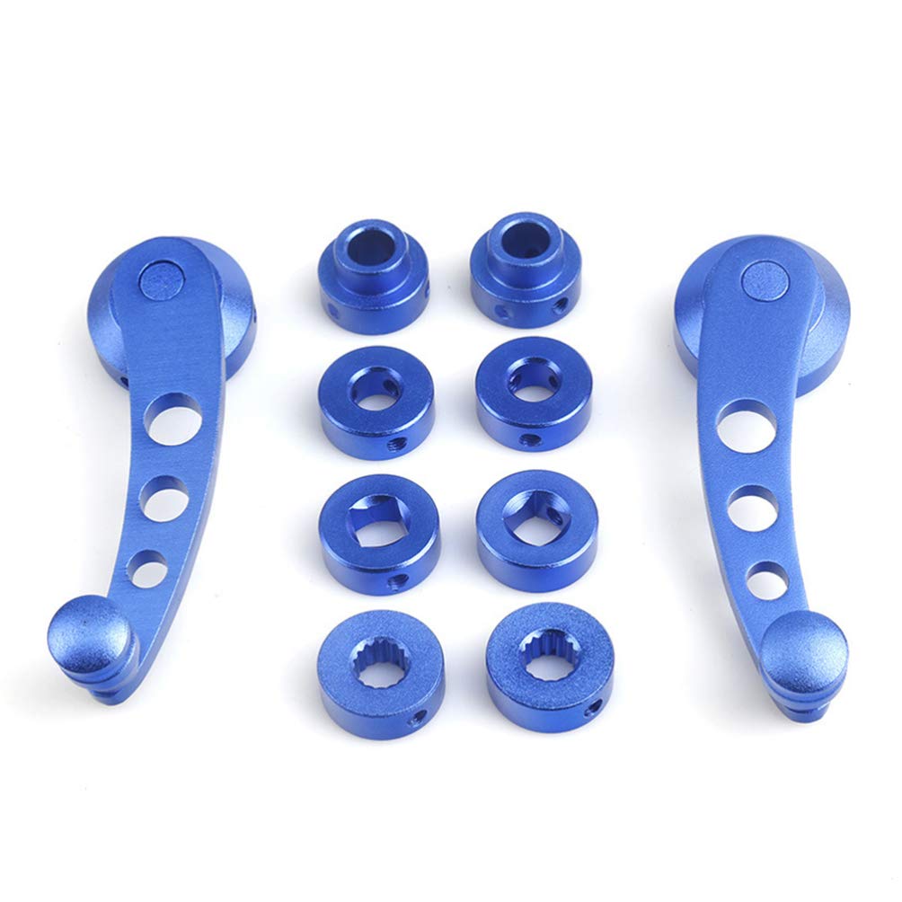 Universal Aluminum Car Window Crank Handle Kit - Hand Crank Opener for RV, Truck & Auto Door Windows - Durable Blue Winders & Accessories for Smooth Operation