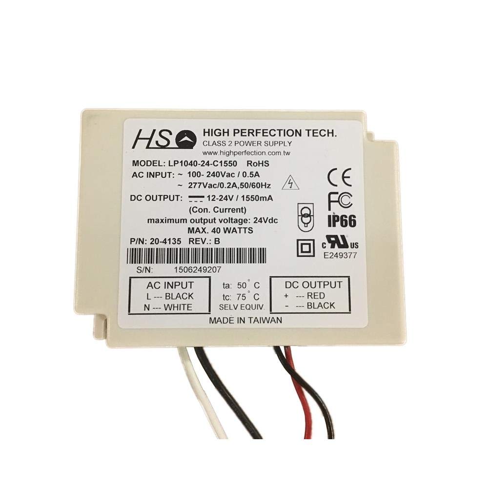 40W Constant Current LED Driver 1550mA Max 24V - LP1040-24-C1550 for LED Strip Lights, Signage & Commercial Lighting