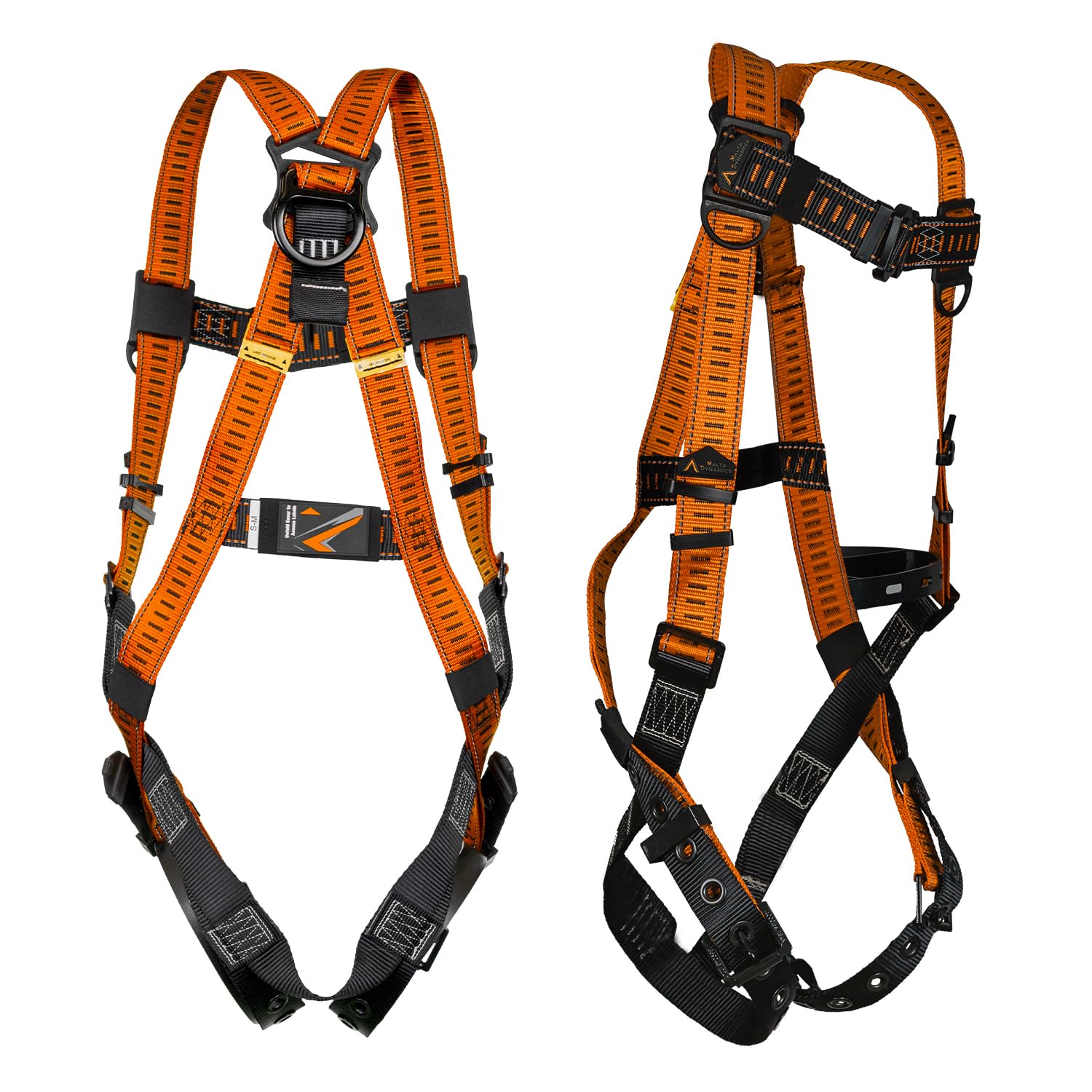 Malta Dynamics Javelina Safety Harness - Lightweight Fall Protection Harness with Comfortable Tongue & Buckle Design for Construction, Roofing & Industrial Work