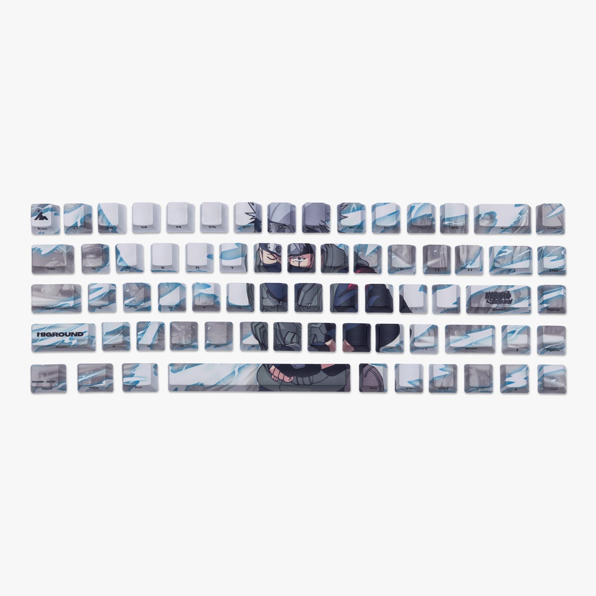 Naruto x HG 68 Keycaps Set - Kakashi Hatake Anime Mechanical Keyboard Keycaps for Gaming & Typing - Perfect for Naruto Fans & PC Enthusiasts