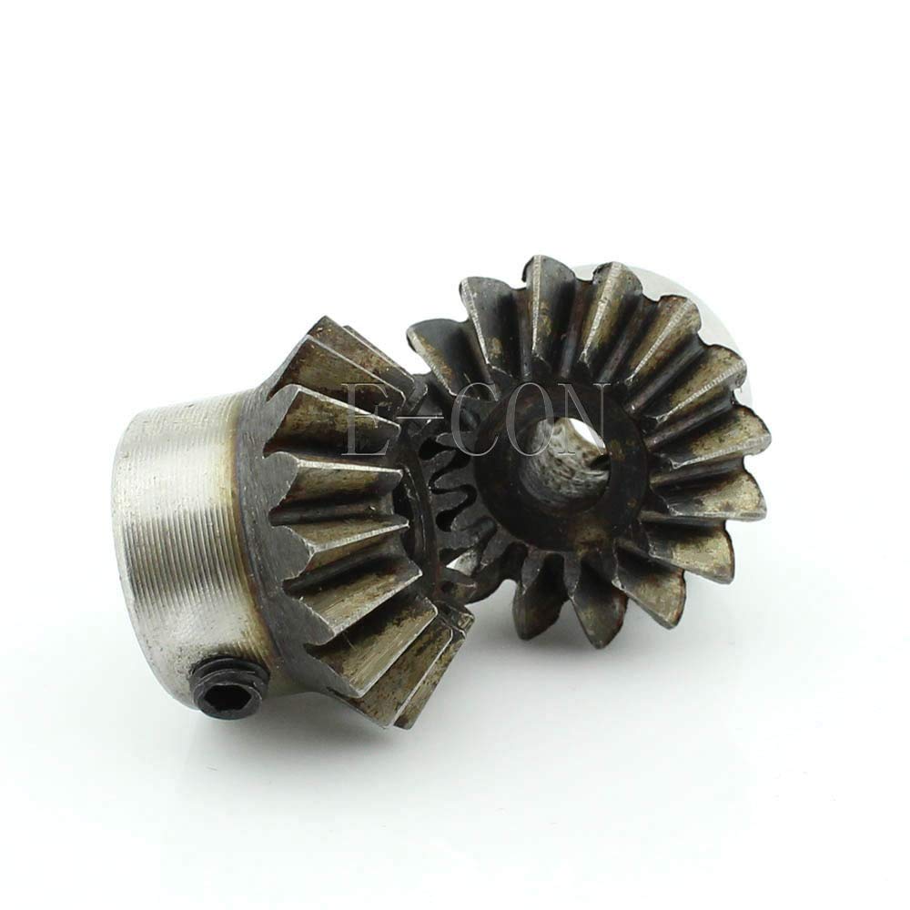 1.5M 16T 7mm Width Metal Umbrella Tooth Bevel Gear Helical Motor Gear - 16 Tooth 6mm/8mm/10mm Bore (10mm Hole) - for RC Cars, Robotics, DIY Projects & Industrial Machinery