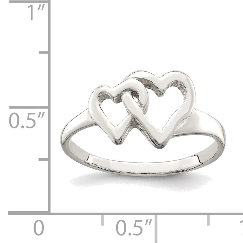 Bonyak Sterling Silver Heart Ring Size 8 - Perfect Gift for Her
