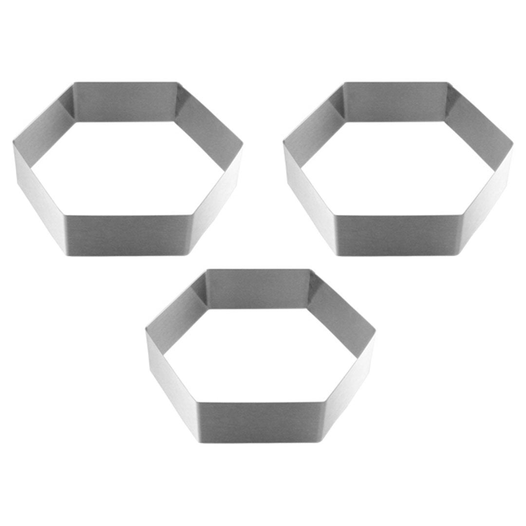 35mm Hexagon Mousse and Entremets Molds - Professional Baking Tools for Desserts, Cakes, and Pastries - Perfect for Home Bakers and Chefs
