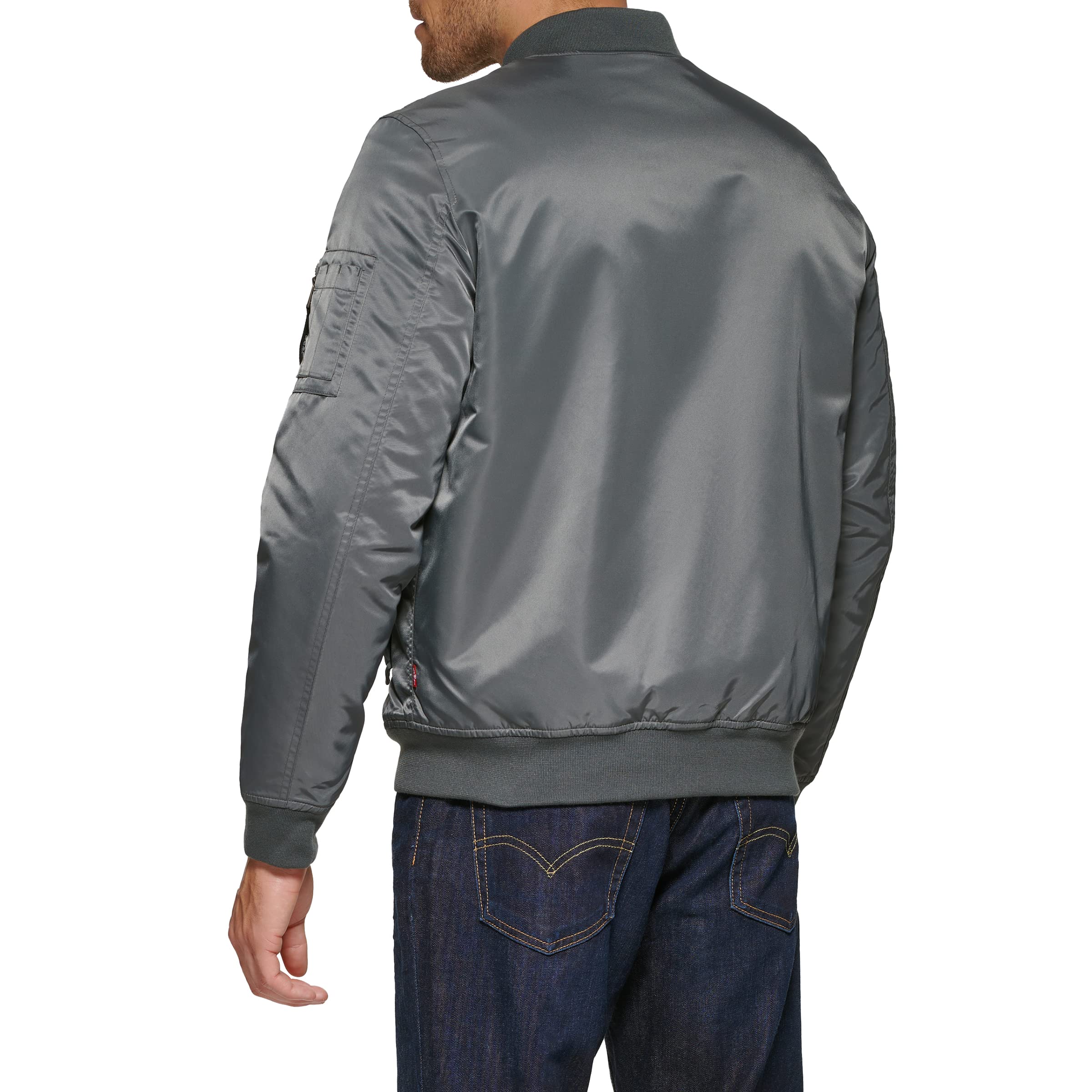 Levi's Men's MA-1 Flight Lightweight Zip-Up Bomber Jacket - Classic Aviator Style for Casual Wear & Outdoor Adventures