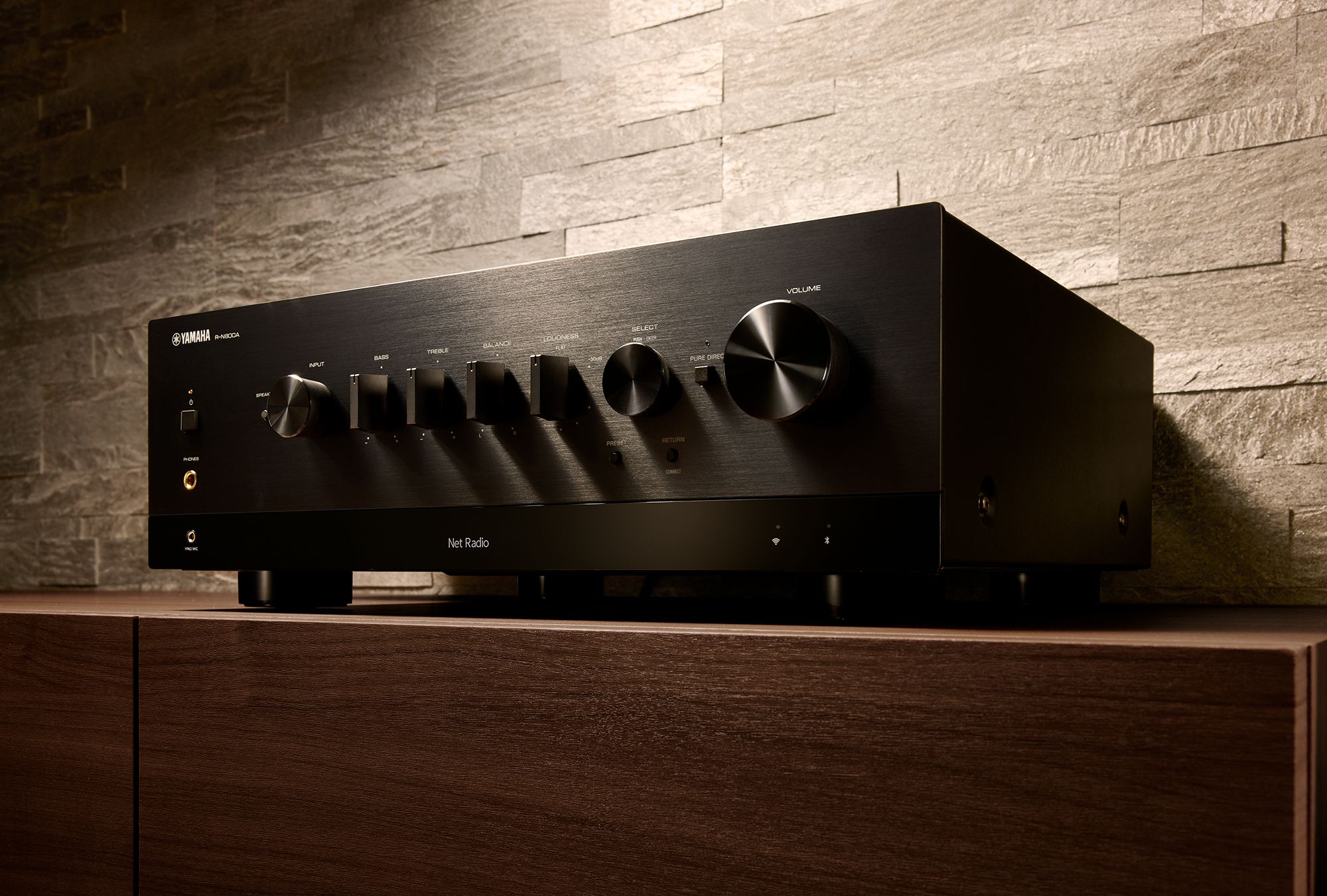 Yamaha R-N800A Stereo Network Receiver - Hi-Fi Audio Amplifier with Wi-Fi, Bluetooth & Streaming | Perfect for Home Theater & Music Listening