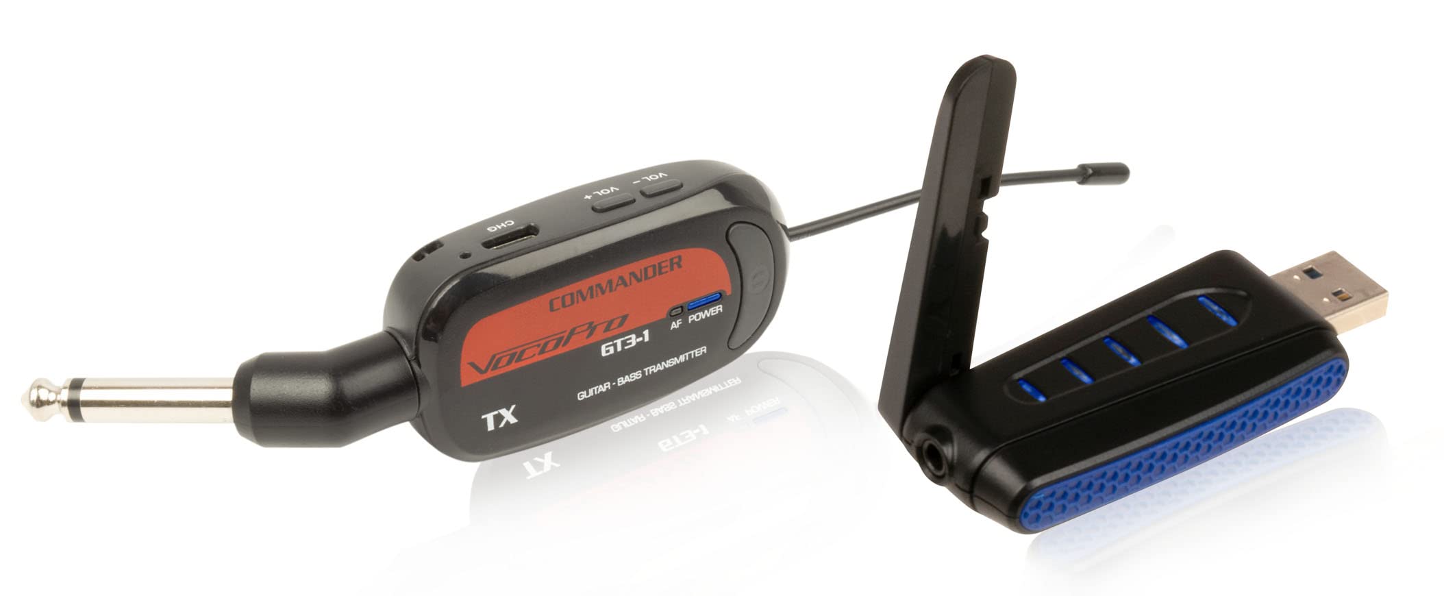 VocoPro Wireless Guitar to USB System - Plug & Play Guitar Transmitter & Receiver for PC/Mac Recording, Live Streaming & Home Studio Use