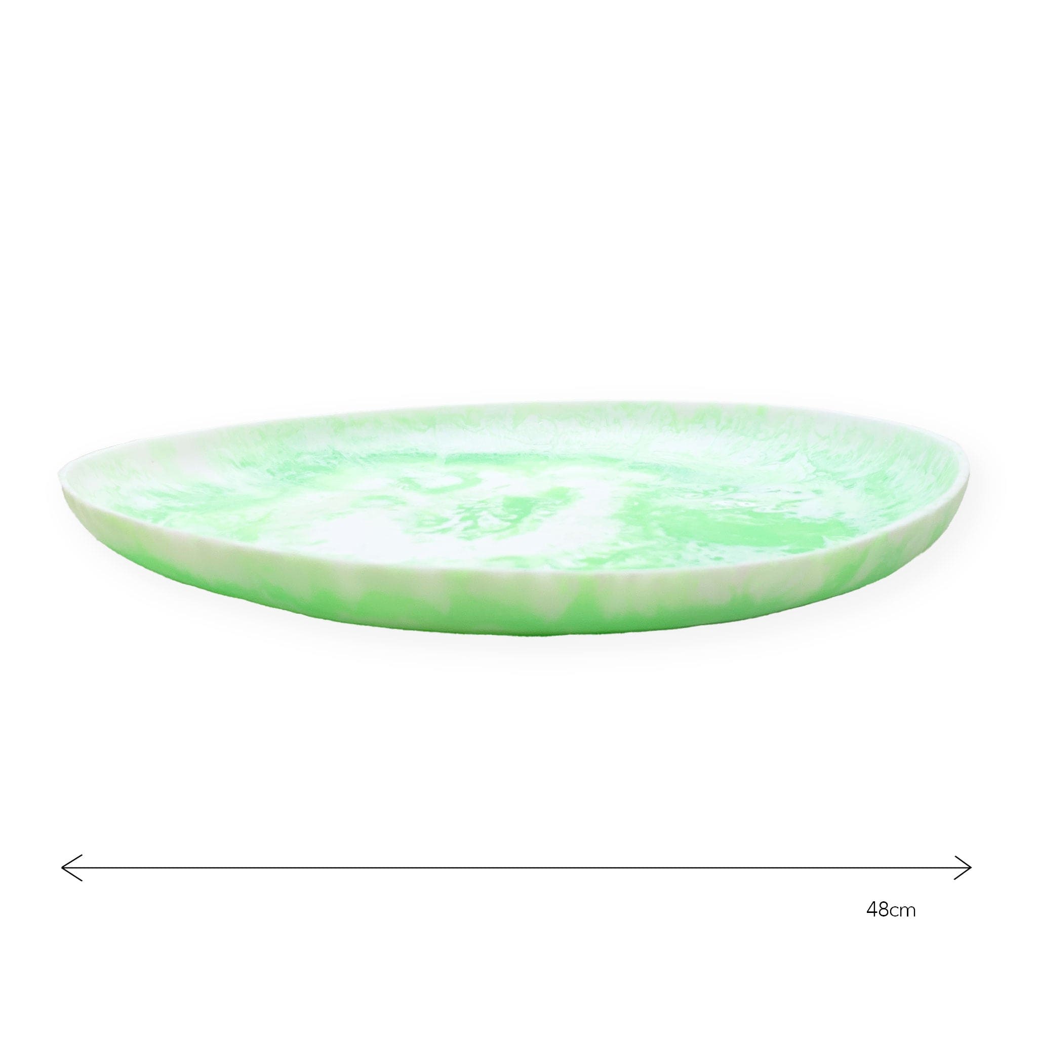 Extra Large Resin Swirl Serving Tray - Mint Green Ice Design | Perfect for Charcuterie, Cheese Boards & Party Platters