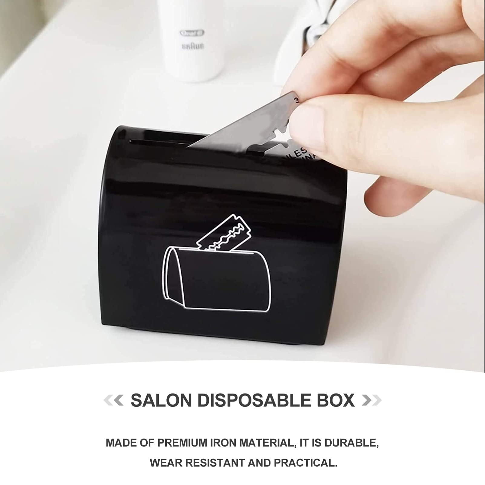 Uonlytech Men's Shaving Razor with 2 Blades & Disposal Case - Safe Blade Bank & Travel Storage Container for Salon & Home Use - Perfect for Travel & Daily Grooming