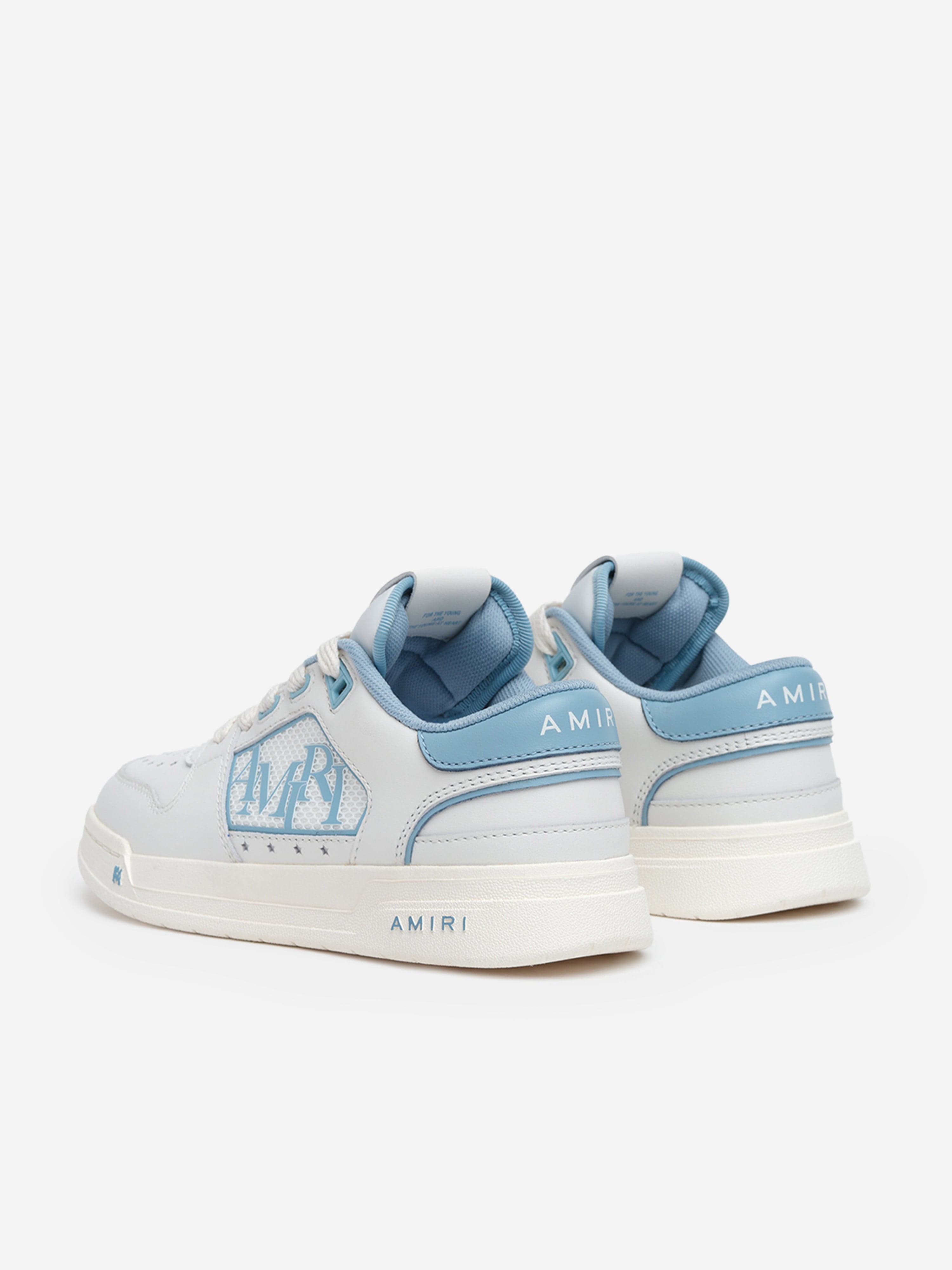 Amiri Kids Blue Leather Classic Low Top Sneakers - Stylish & Comfortable for School, Play & Everyday Wear