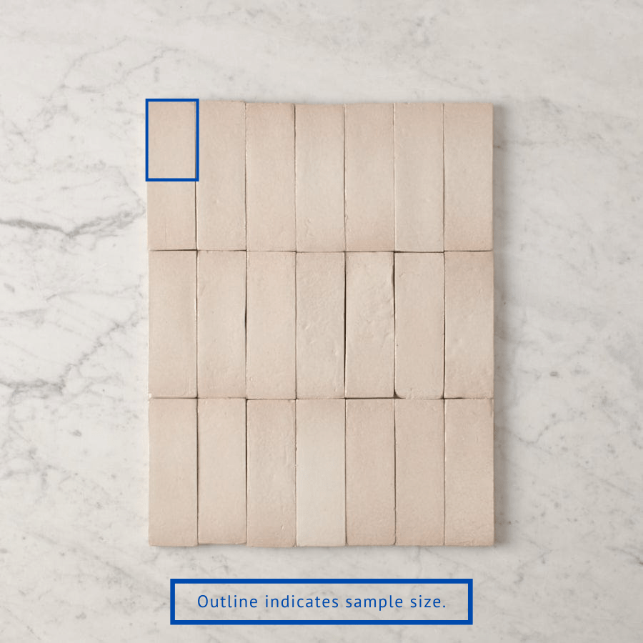 Noosa Gloss Zellige Taupe Tile Sample - Premium Ceramic Wall & Floor Tile for Kitchen Backsplash, Bathroom, and Shower