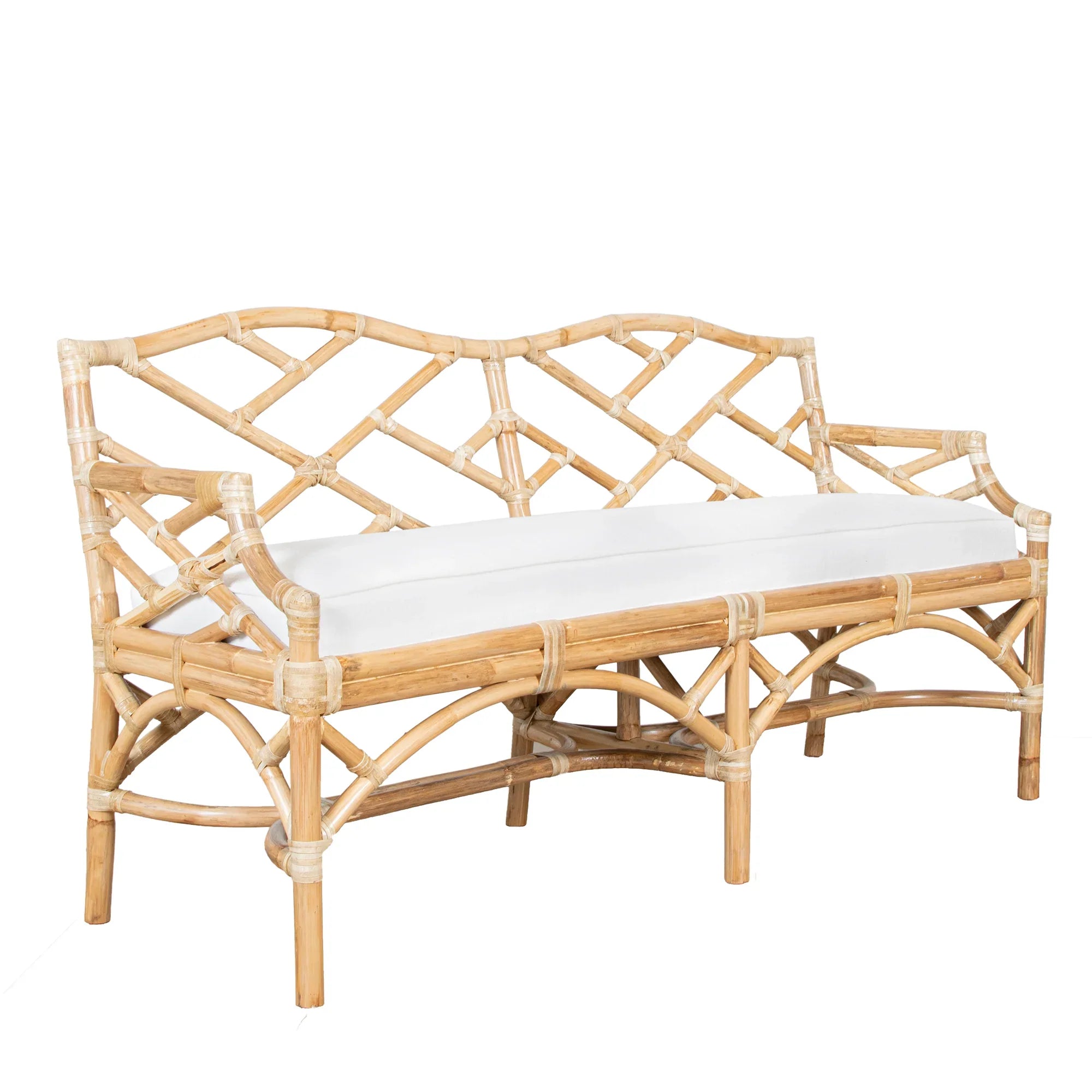 Chinese Chippendale Bench - Elegant Wooden Accent Bench with Carved Details | Perfect for Entryway, Bedroom, or Living Room Decor