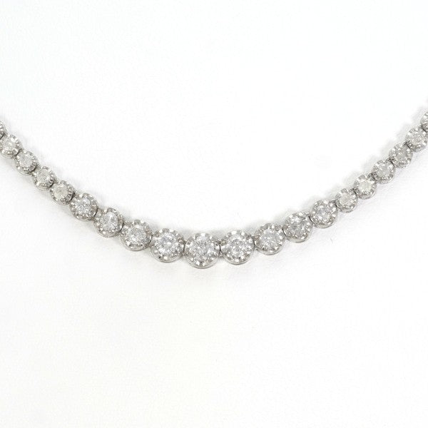 18K White Gold Diamond Necklace for Women - Elegant Pendant Jewelry Gift for Anniversary, Wedding & Special Occasions