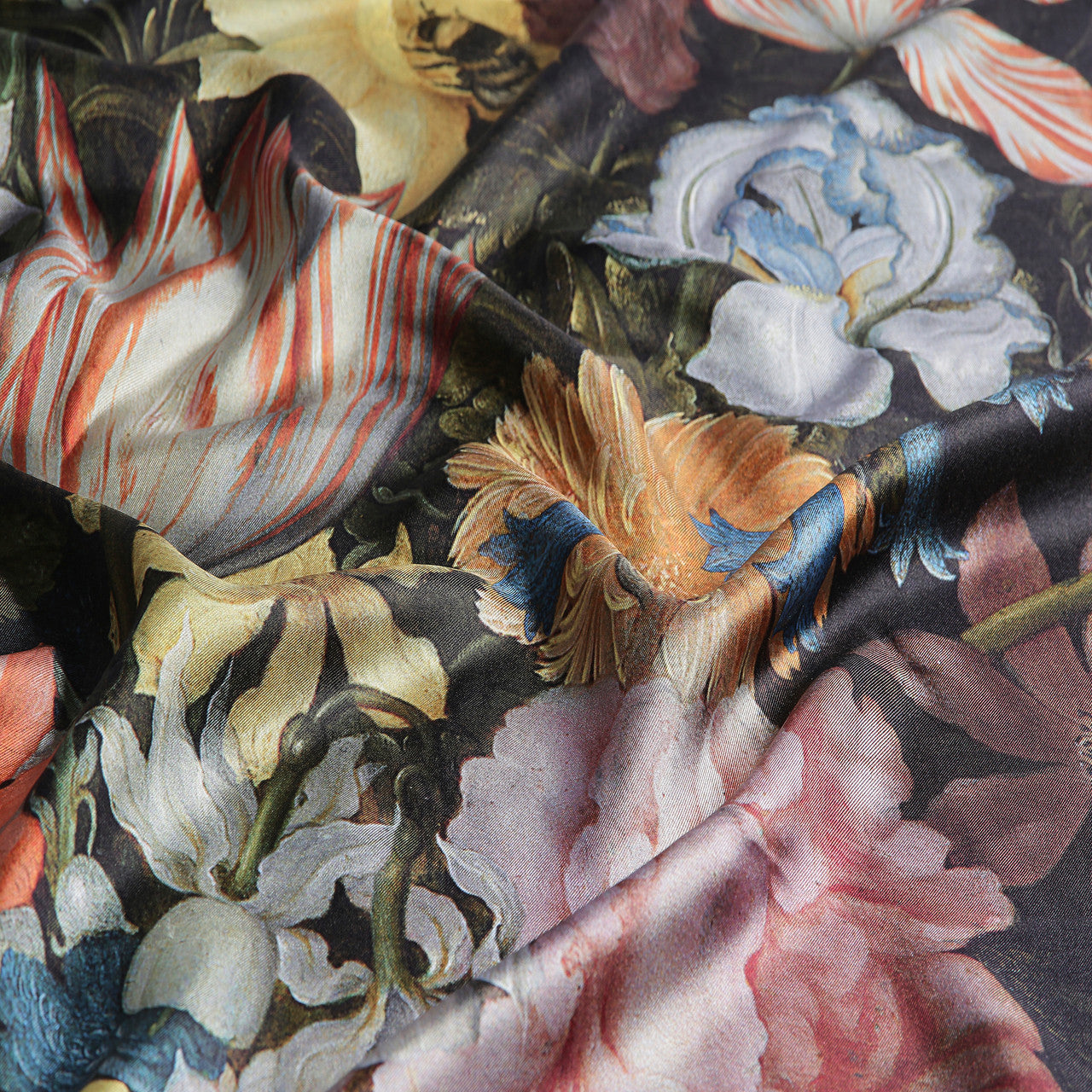 Wan Li Vase Scarf - Elegant Floral Print Silk Scarf for Women | Perfect for Home Decor, Gift Giving & Fashion Accessories