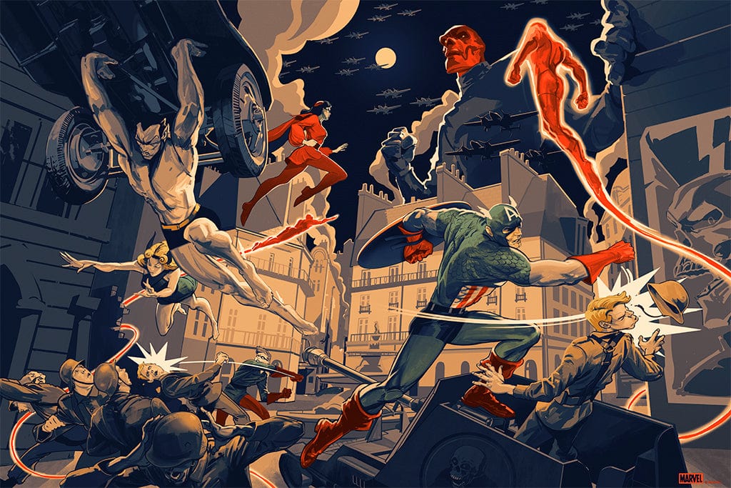 Vintage Marvel Comics Poster - Golden Age Collection | Perfect for Superhero Fans & Comic Book Room Decor