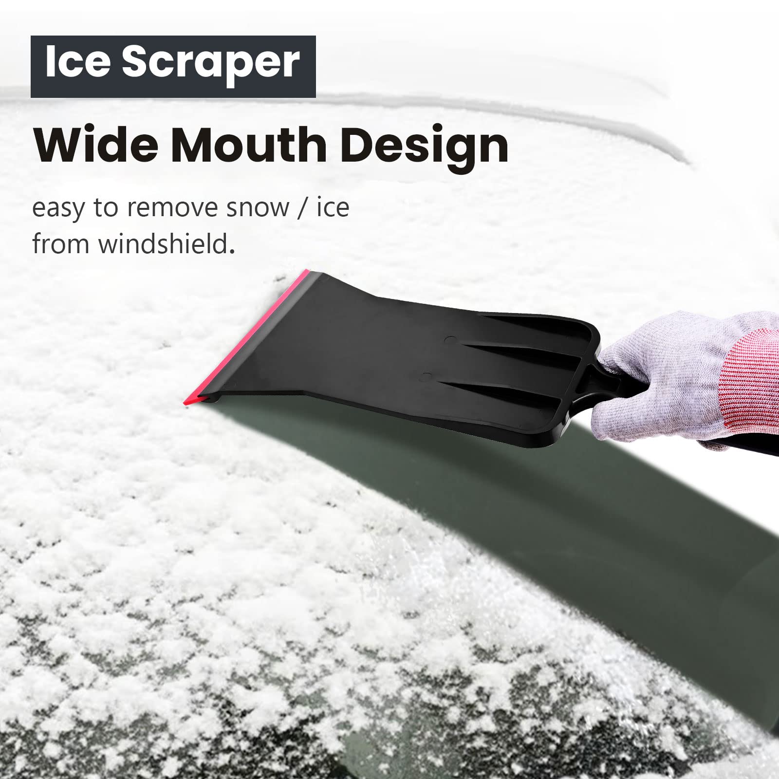 NEWISHTOOL Bulldozer Squeegee Kit - 3 Pack with Replaceable Blades for Auto Window Tinting | Long Handle Rubber Squeegee for Front & Rear Glass Film Application | Perfect for Car, Home & Office Window Tint Installation
