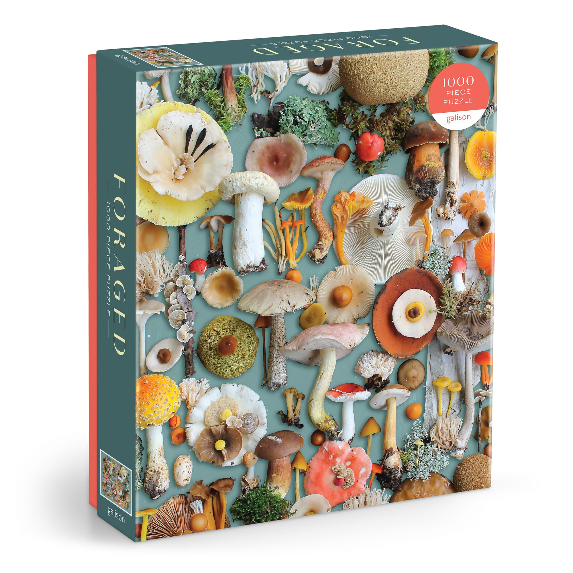 Foraged Mushroom & Wildflowers 1000 Piece Jigsaw Puzzle for Adults - Nature-Themed Challenging Puzzle for Family Game Night & Relaxation
