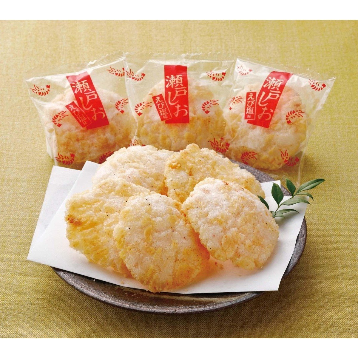 Premium Shrimp Flavor Rice Crackers - Authentic Japanese Senbei Snacks (Box of 12) | Perfect for Parties, Office Snacks & Asian Food Lovers
