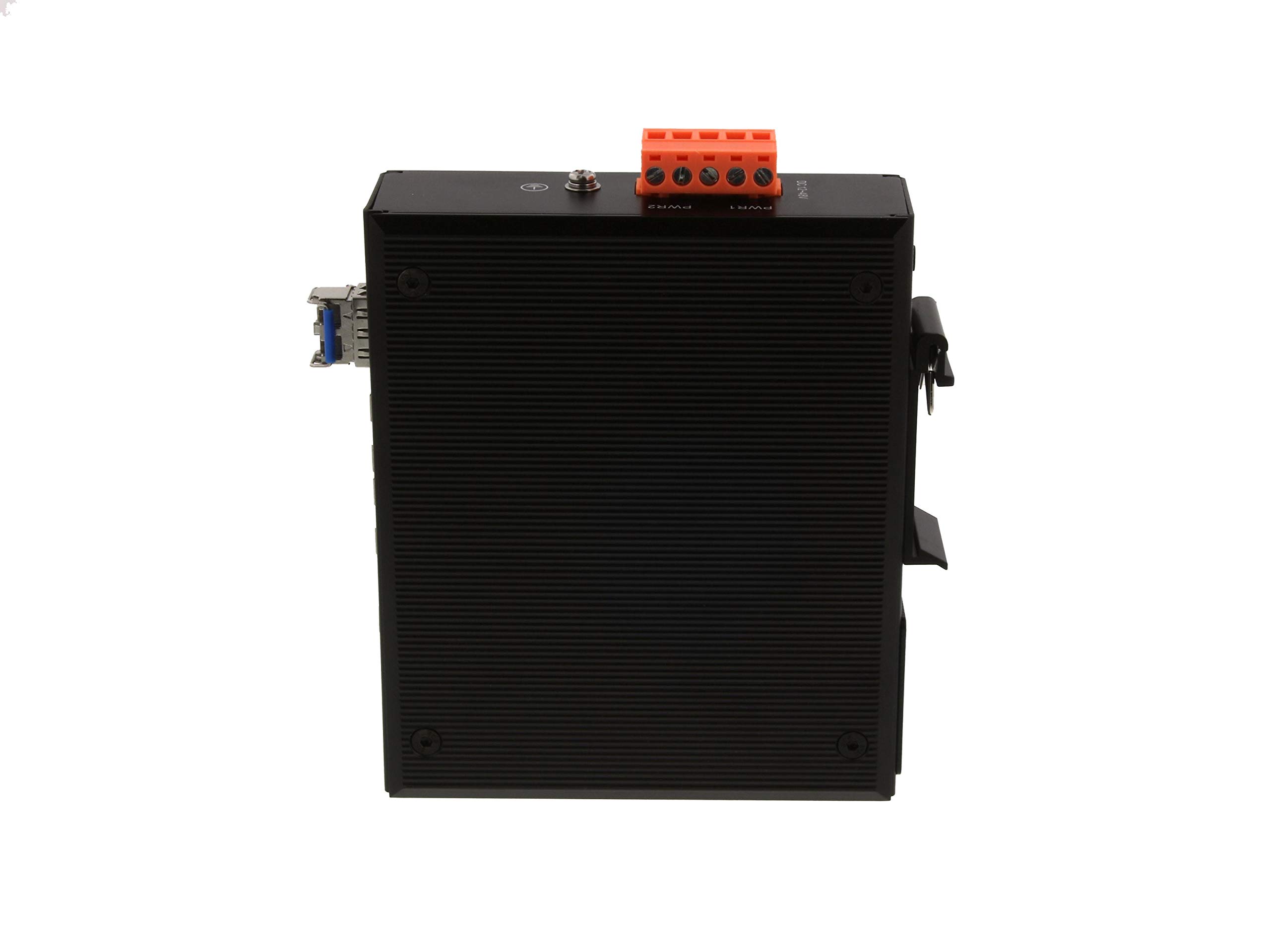 Networx Industrial Gigabit Ethernet Fiber Media Converter - 1000Base-LX Single Mode LC (20km, 1310nm, 4 Port) - High-Speed Network Conversion for Factory Automation & Data Centers