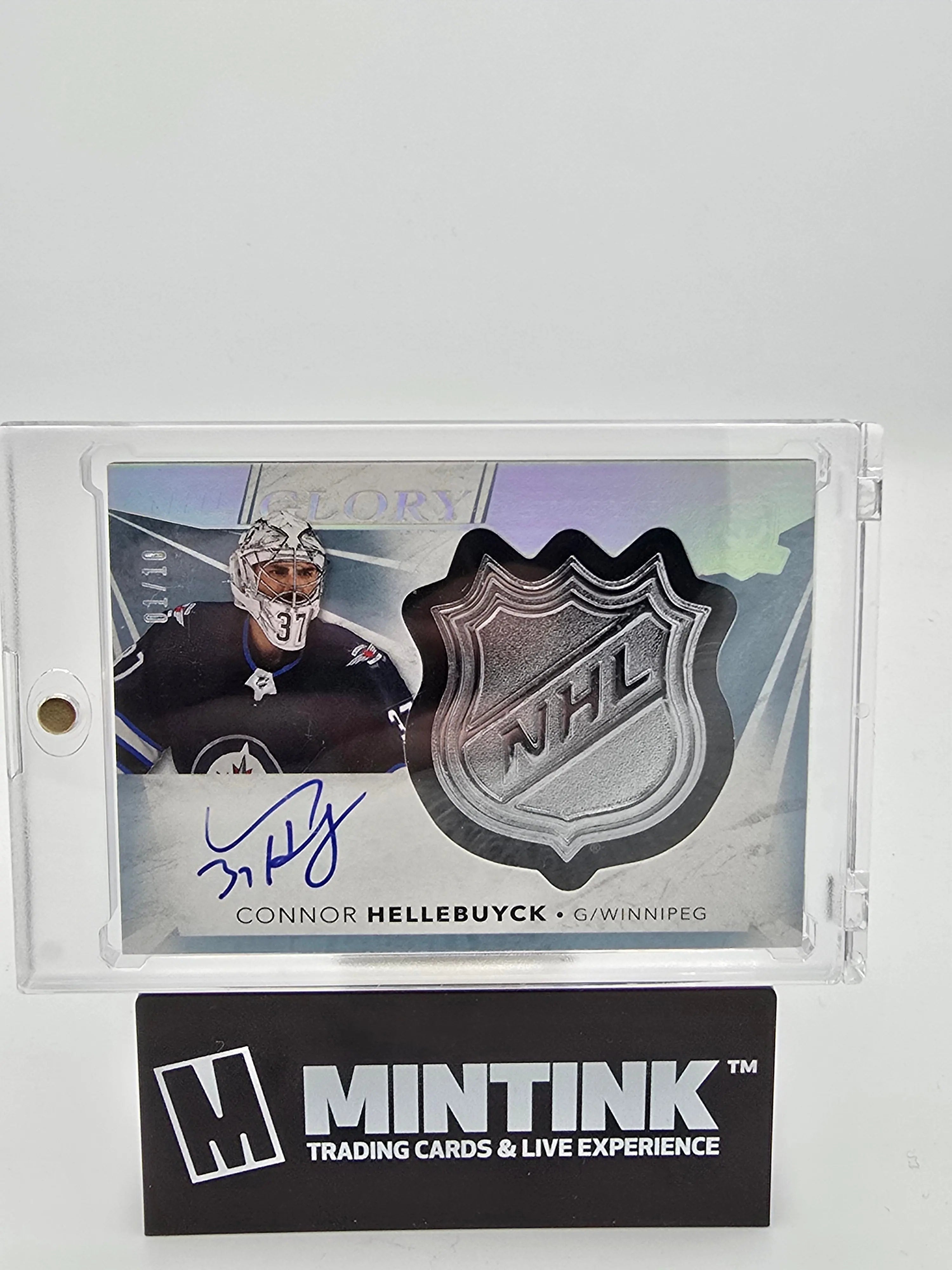 2021-22 Upper Deck The Cup Connor Hellebuyck NHL Shield Glory Autograph Hockey Card 01/10 #G CH - Rare Collectible for NHL Fans & Sports Memorabilia Enthusiasts