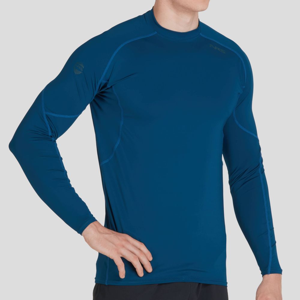 NRS Men's Long Sleeve Rashguard - UPF 50+ Sun Protection for Surfing, Swimming & Outdoor Activities