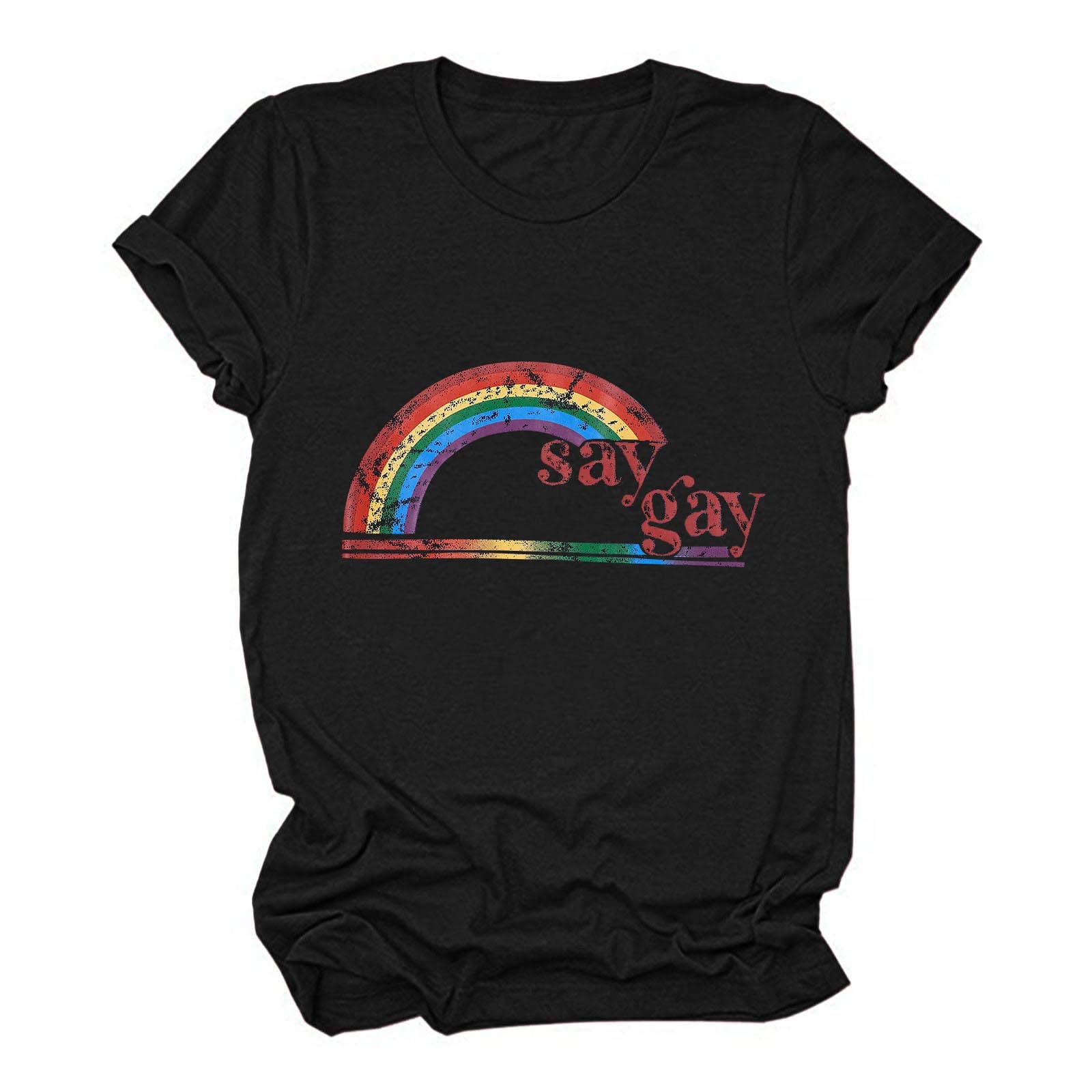 Women's Sunflower Rainbow Print Graphic Tee - Cute Funny Short Sleeve Crewneck Blouse for Summer Casual Wear | Perfect for Beach Outings, Music Festivals & Everyday Comfort