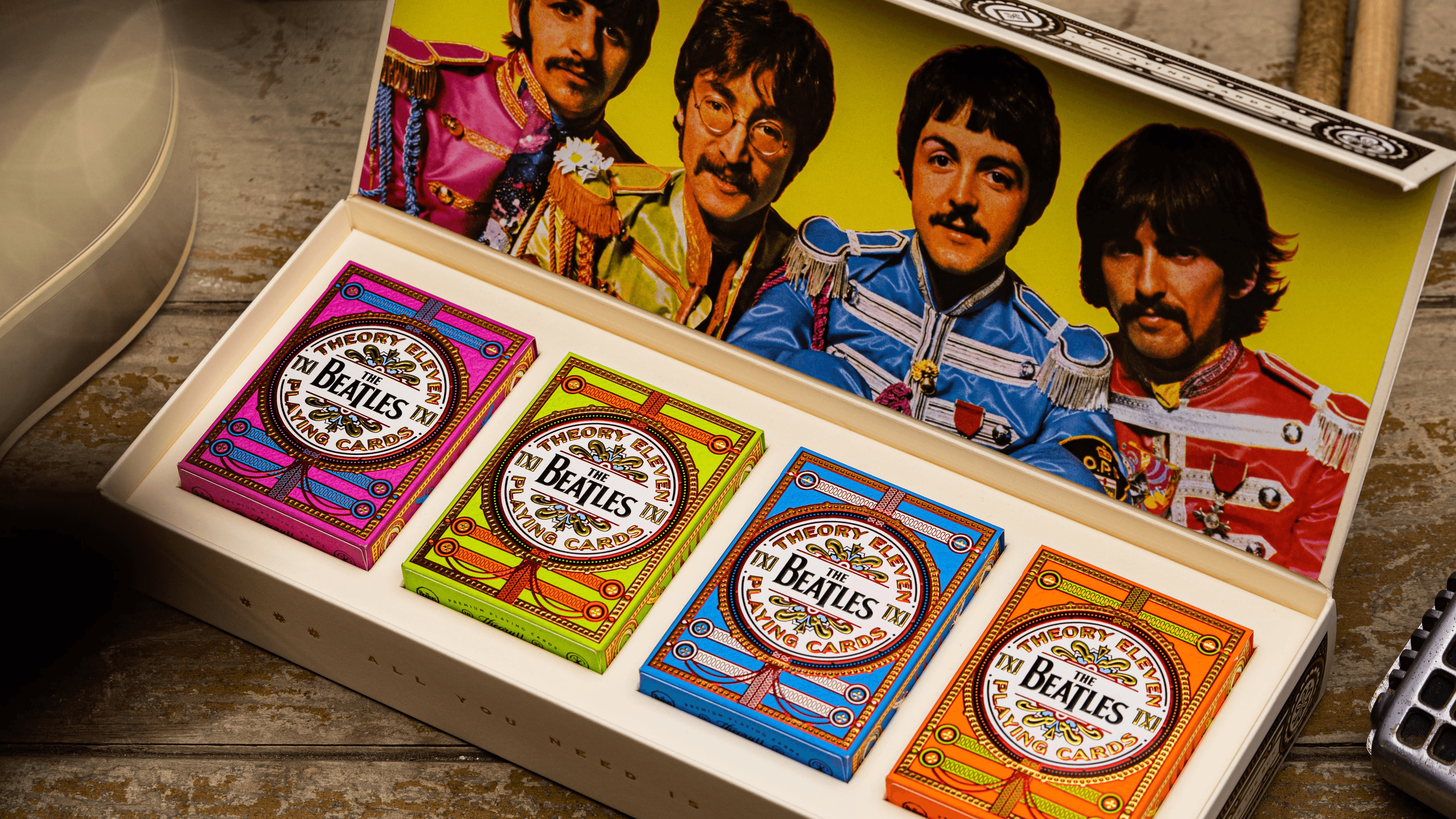 The Beatles Playing Cards - Orange Deck | Premium Collectible Card Game for Fans | Perfect for Parties, Gifts & Card Games