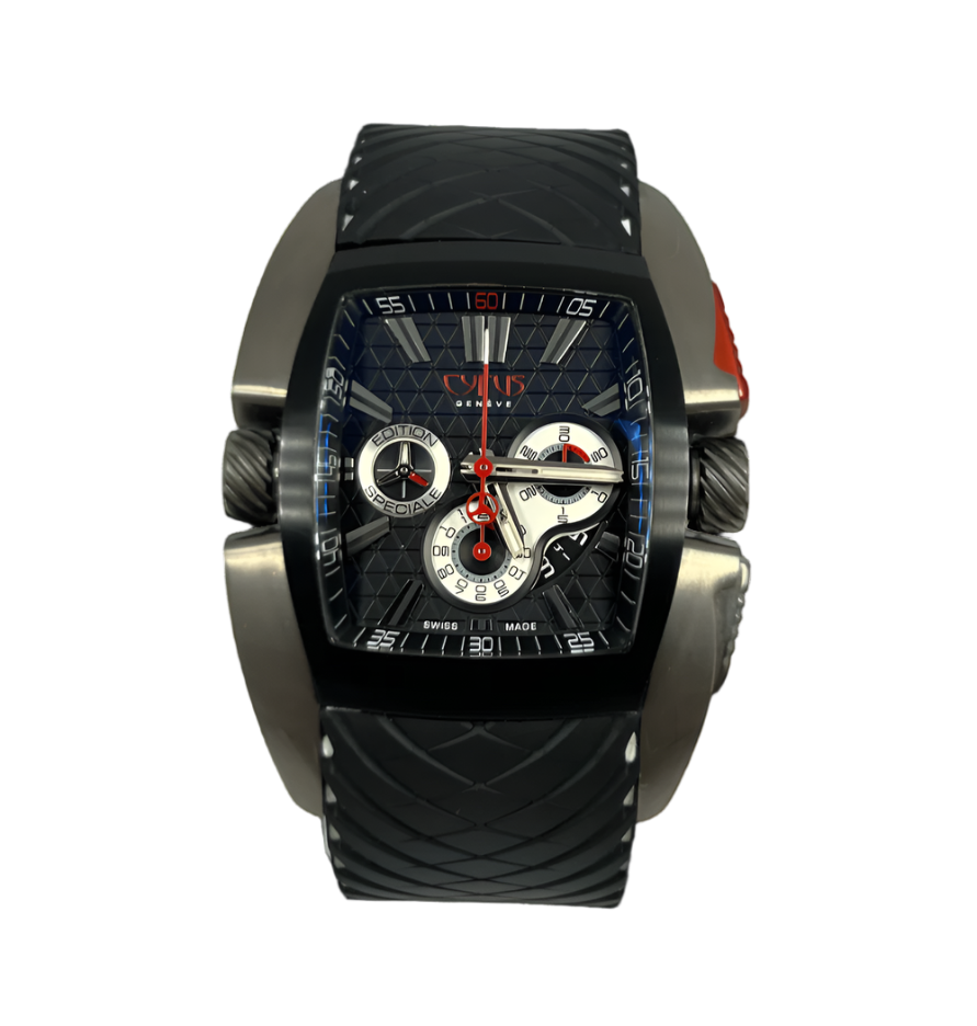 Cyrus Geneve Monaco GP Titanium Men's Watch - Luxury Swiss Automatic Chronograph for Business & Formal Occasions